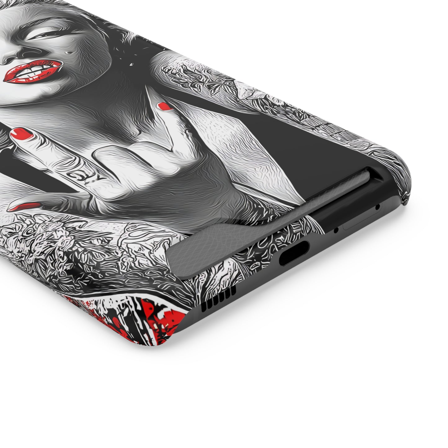 Bold Marilyn Monroe Phone Case with Card Holder, Stylish Phone Cover, Unique Gift for Her, Pop Culture Accessory, Modern Art Decor