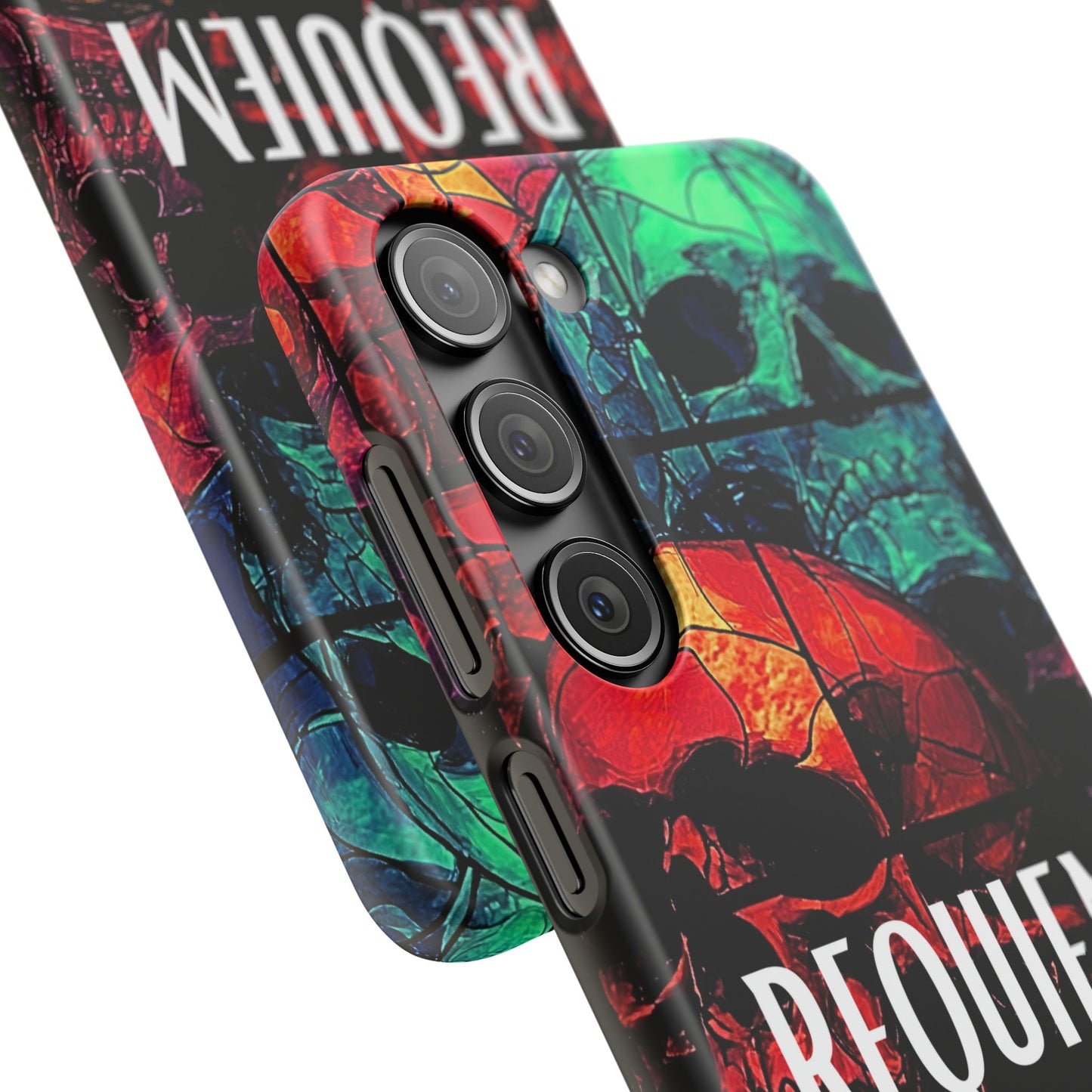 Halloween Custom Requiem Skull Snap Case Phone Cover for iPhone and Samsung