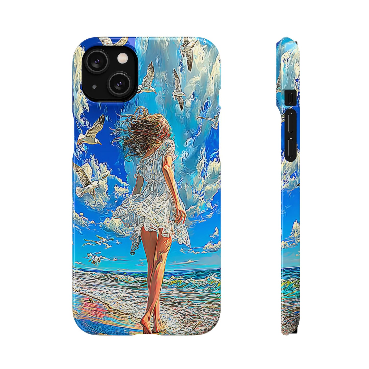 Dreamy Seaside Snap Case, Ocean Waves Phone Cover, Summer Vibe Gift, Cute Aesthetic Accessory, Beach Lover Case