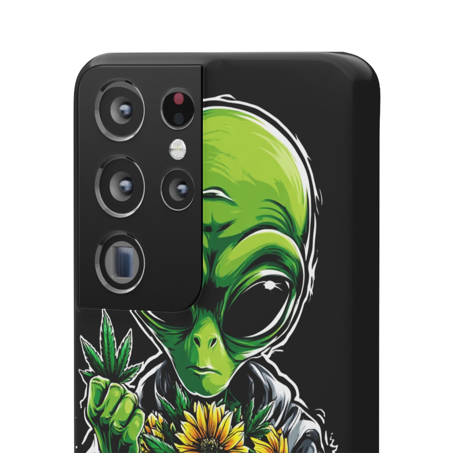 Alien Floral Snap Cases, Fun Phone Case, Gifts for Sci-Fi Lovers, Cute Alien Decor, Unique Tech Accessories