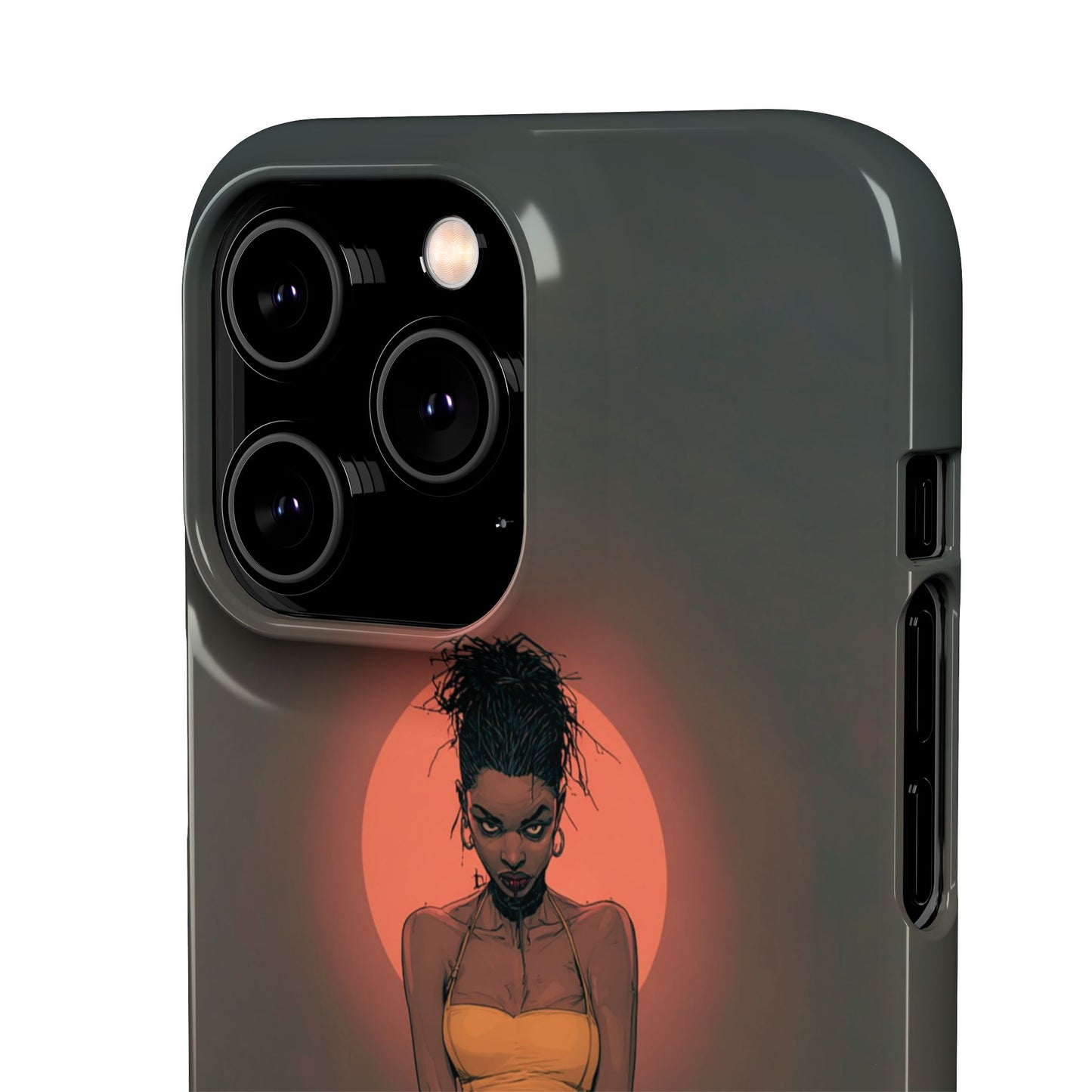 Creepy Vampire Girl Snap Case, Halloween Style iPhone Samsung Cover, Spooky Gothic Phone Accessories, Scary Horror Character Device