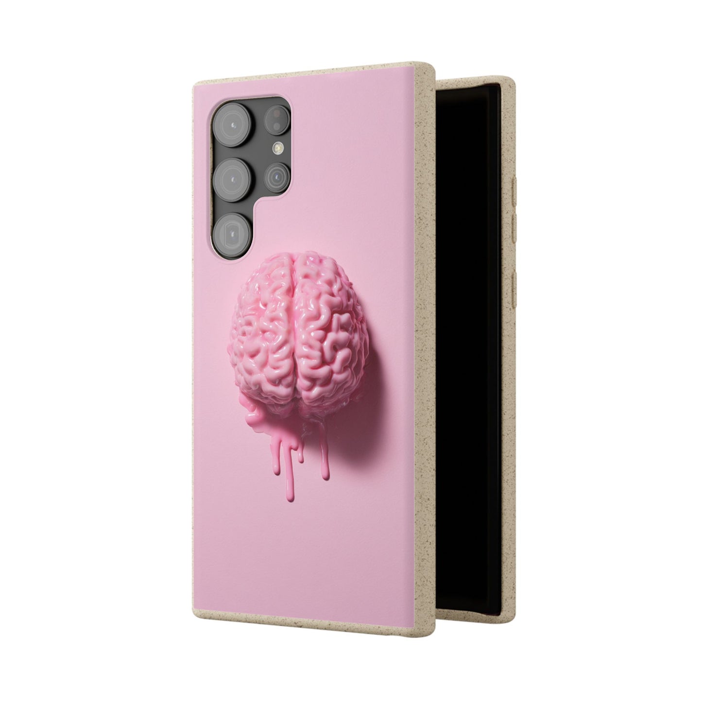 Eco-Friendly Brain Design Phone Case, Biodegradable Phone Cover, Unique Gift for Tech Lovers, Sustainable Accessory, Cute Phone Case