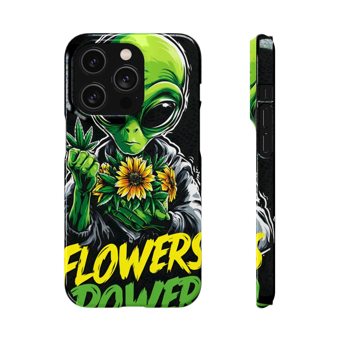 Alien Floral Snap Cases, Fun Phone Case, Gifts for Sci-Fi Lovers, Cute Alien Decor, Unique Tech Accessories