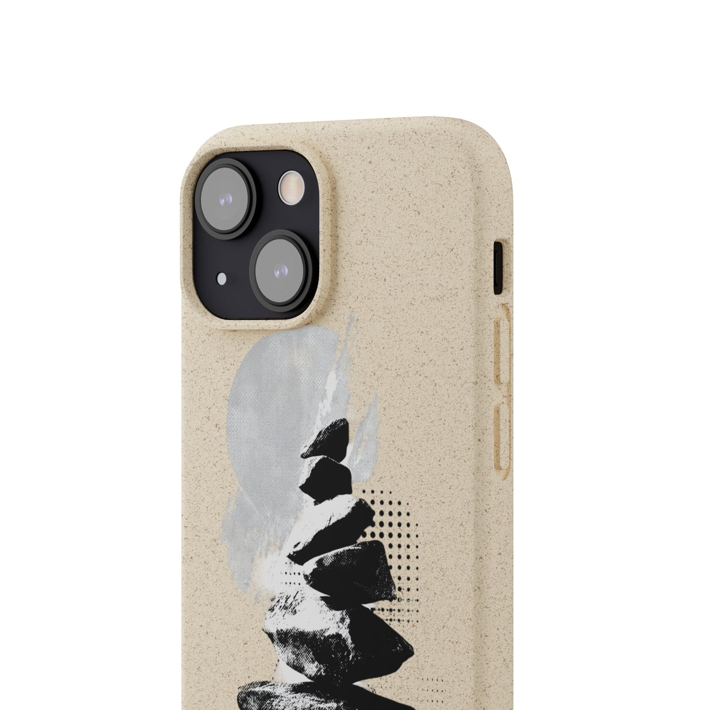 Biodegradable Plastic Free Phone Case Minimalistic Cairn Design Suitable For Iphones And Samsungs