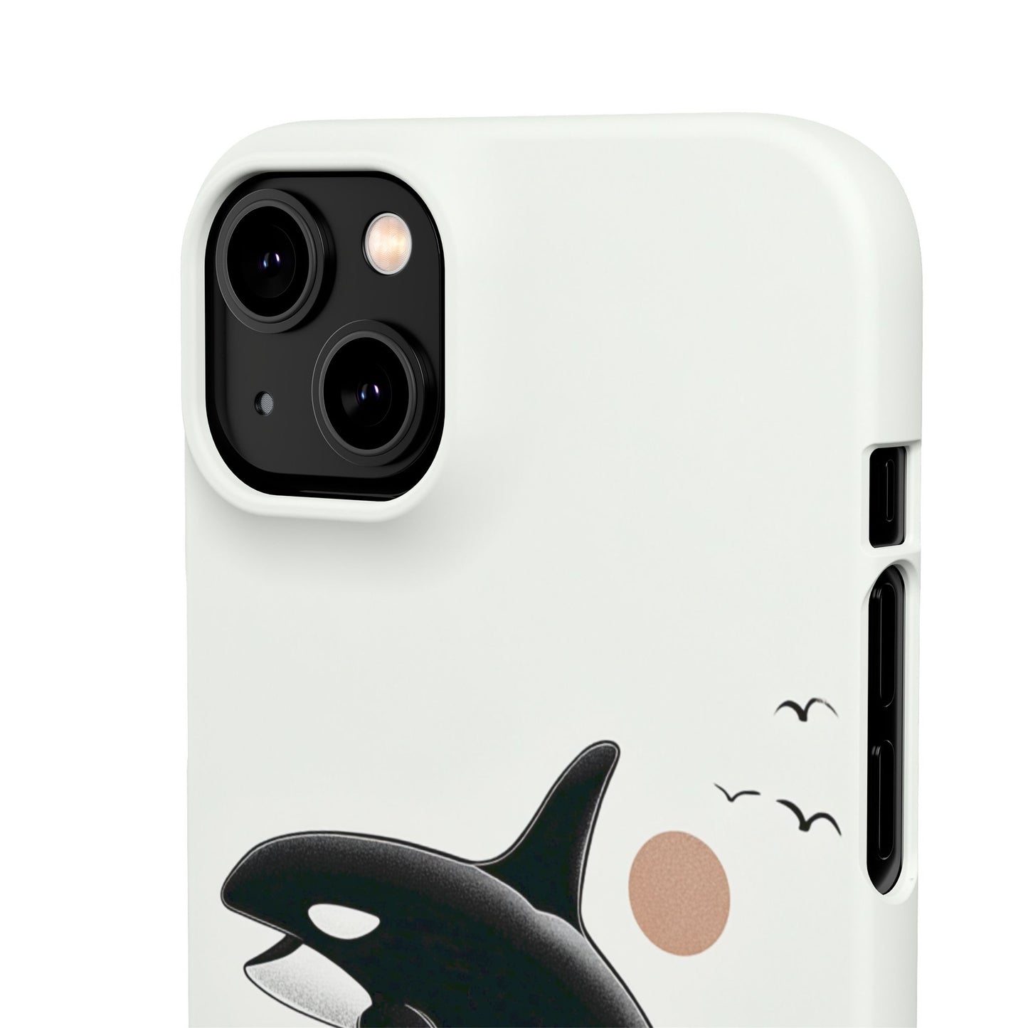 Whale Splash Phone Case | Ocean Lover Gift, Marine Art, Snap Cases, Cute Whale Design, Custom Phone Accessories