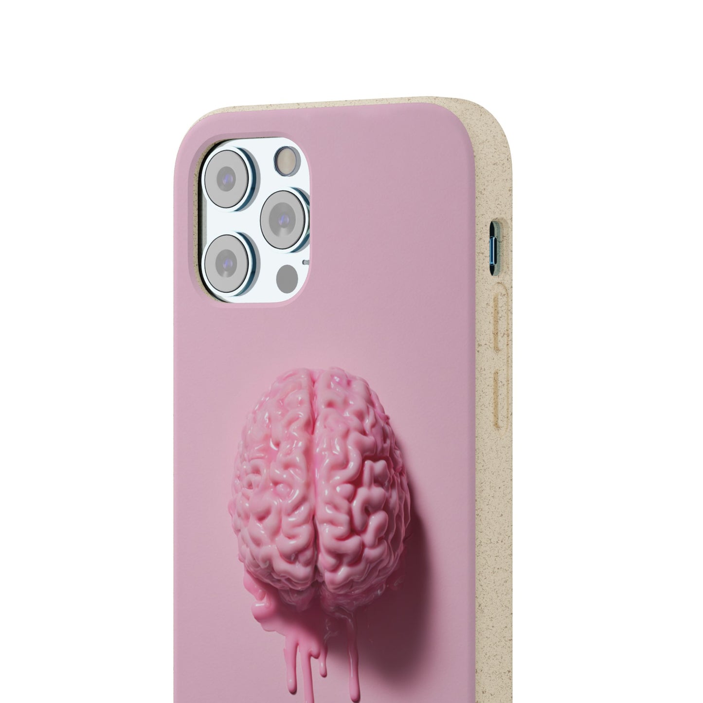 Eco-Friendly Brain Design Phone Case, Biodegradable Phone Cover, Unique Gift for Tech Lovers, Sustainable Accessory, Cute Phone Case