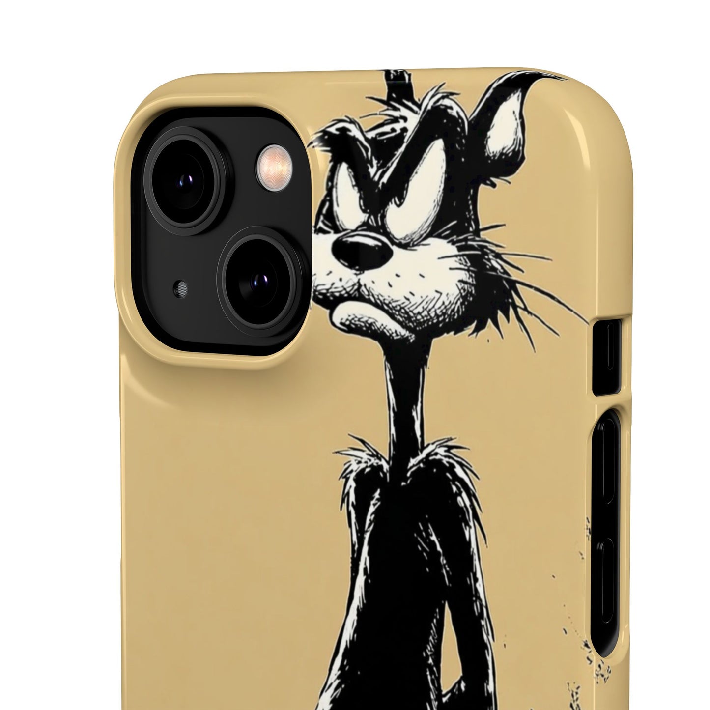 Whimsical Cartoon Snap Case, Fun Phone Cover, Unique Gift for Cat Lovers, Vibrant Art Case, Ideal for Birthdays