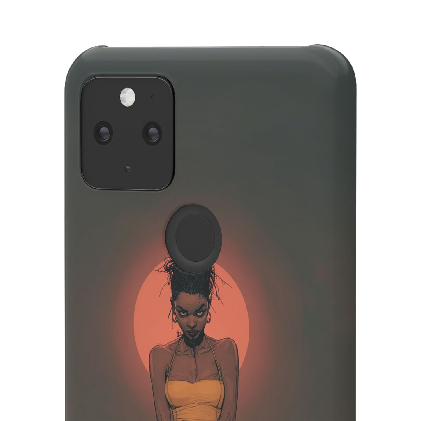 Creepy Vampire Girl Snap Case, Halloween Style iPhone Samsung Cover, Spooky Gothic Phone Accessories, Scary Horror Character Device