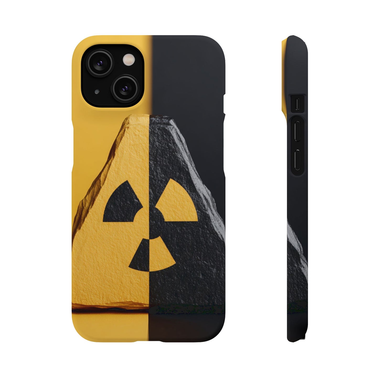 Bold Graphic Snap Case, Radiation Symbol Phone Cover, Trendy Phone Accessory, Unique Gift for Tech Lovers, Stylish Mobile Case