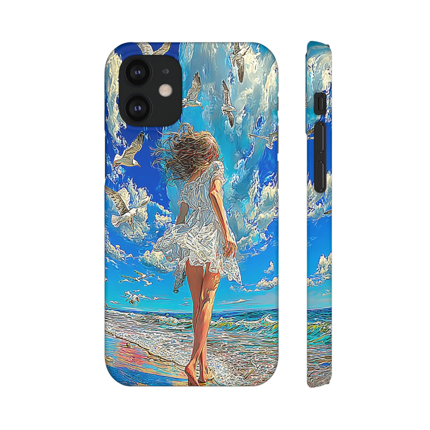 Dreamy Seaside Snap Case, Ocean Waves Phone Cover, Summer Vibe Gift, Cute Aesthetic Accessory, Beach Lover Case