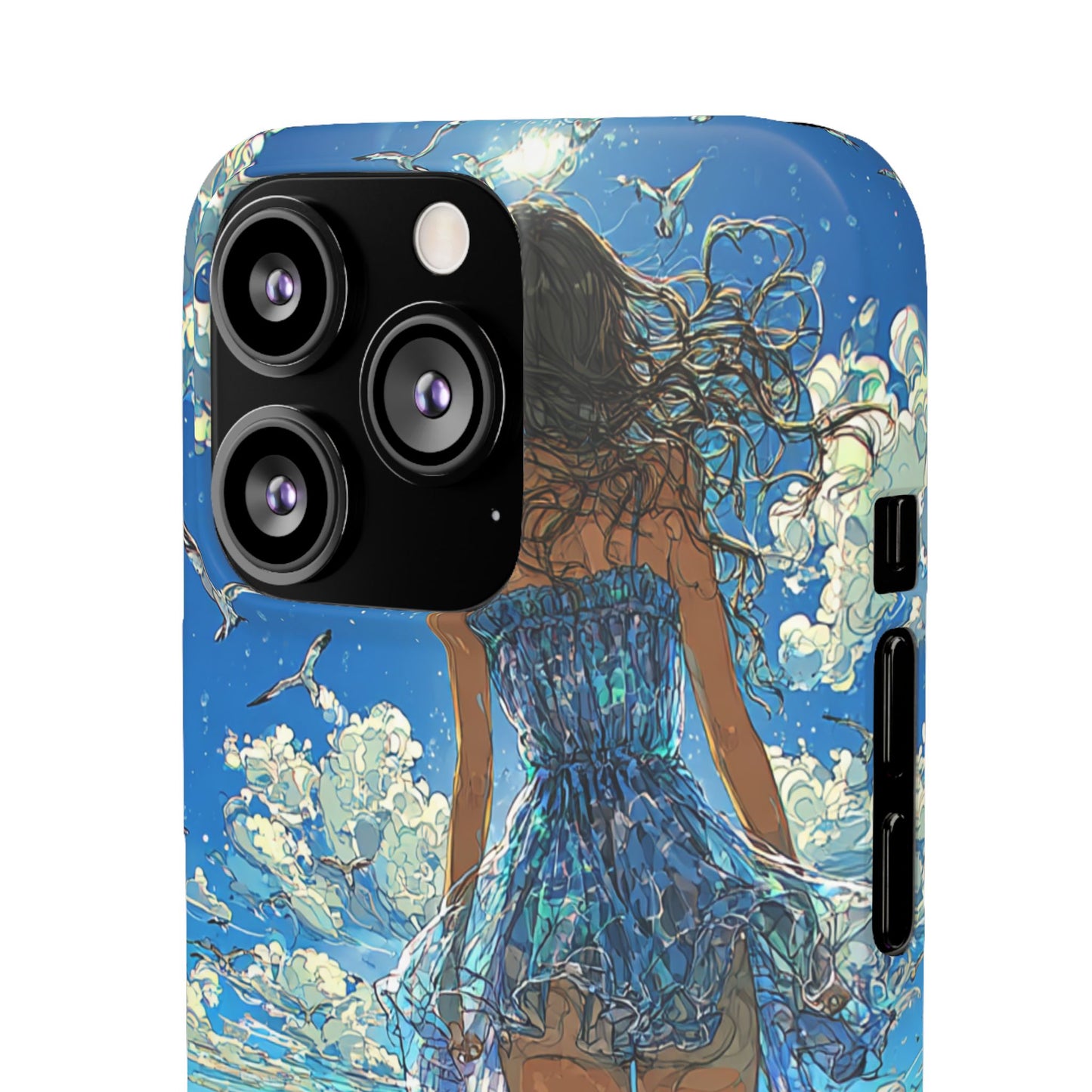 Summer Breeze Snap Case, Ocean Art Phone Cover, Beach Vibes Cell Case, Gift for Her, Custom Phone Accessory