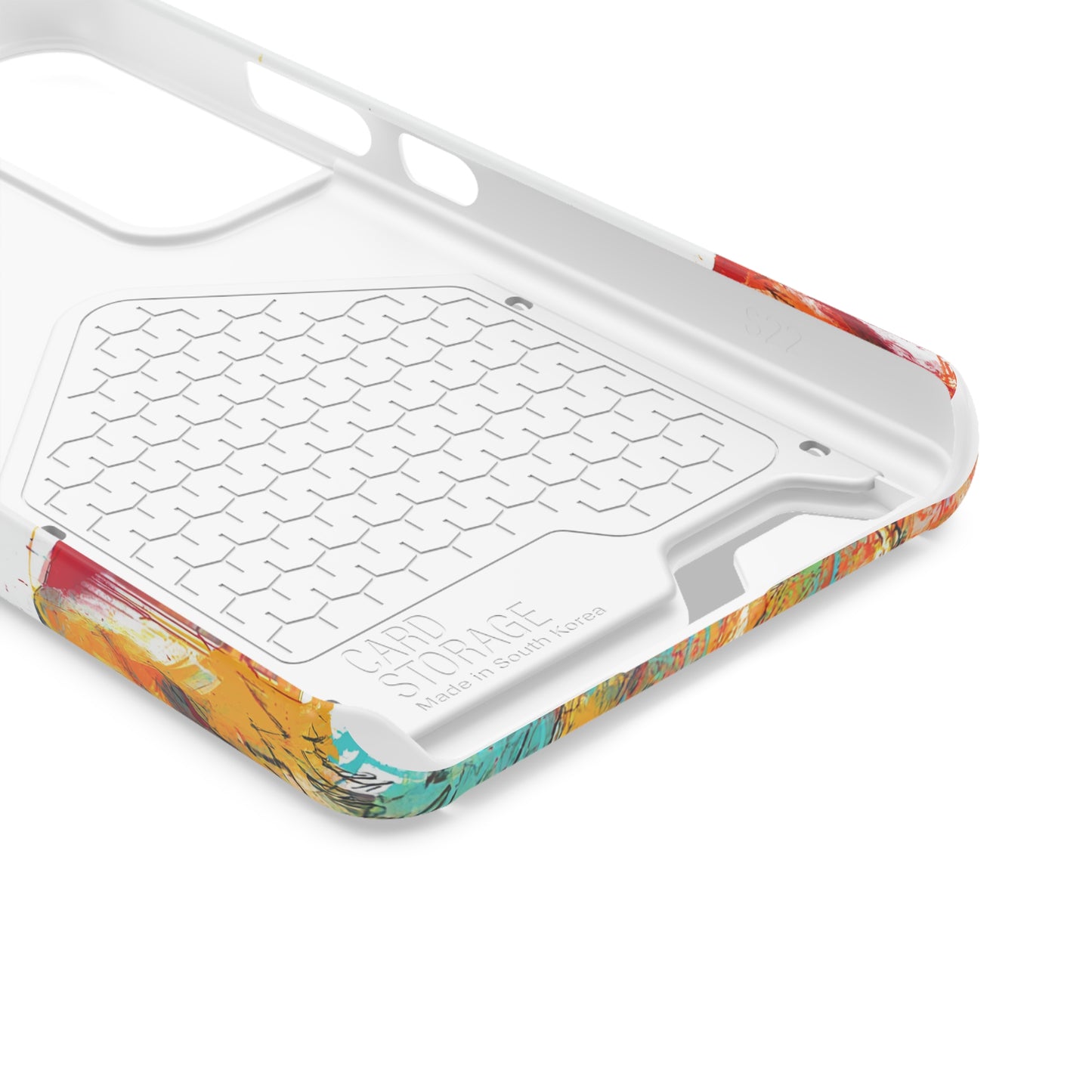 Vibrant Phone Case with Card Holder, Abstract Art Phone Cover, Stylish Smartphone Case, Unique Gift for Music Lovers, Hip-Hop Inspired Case