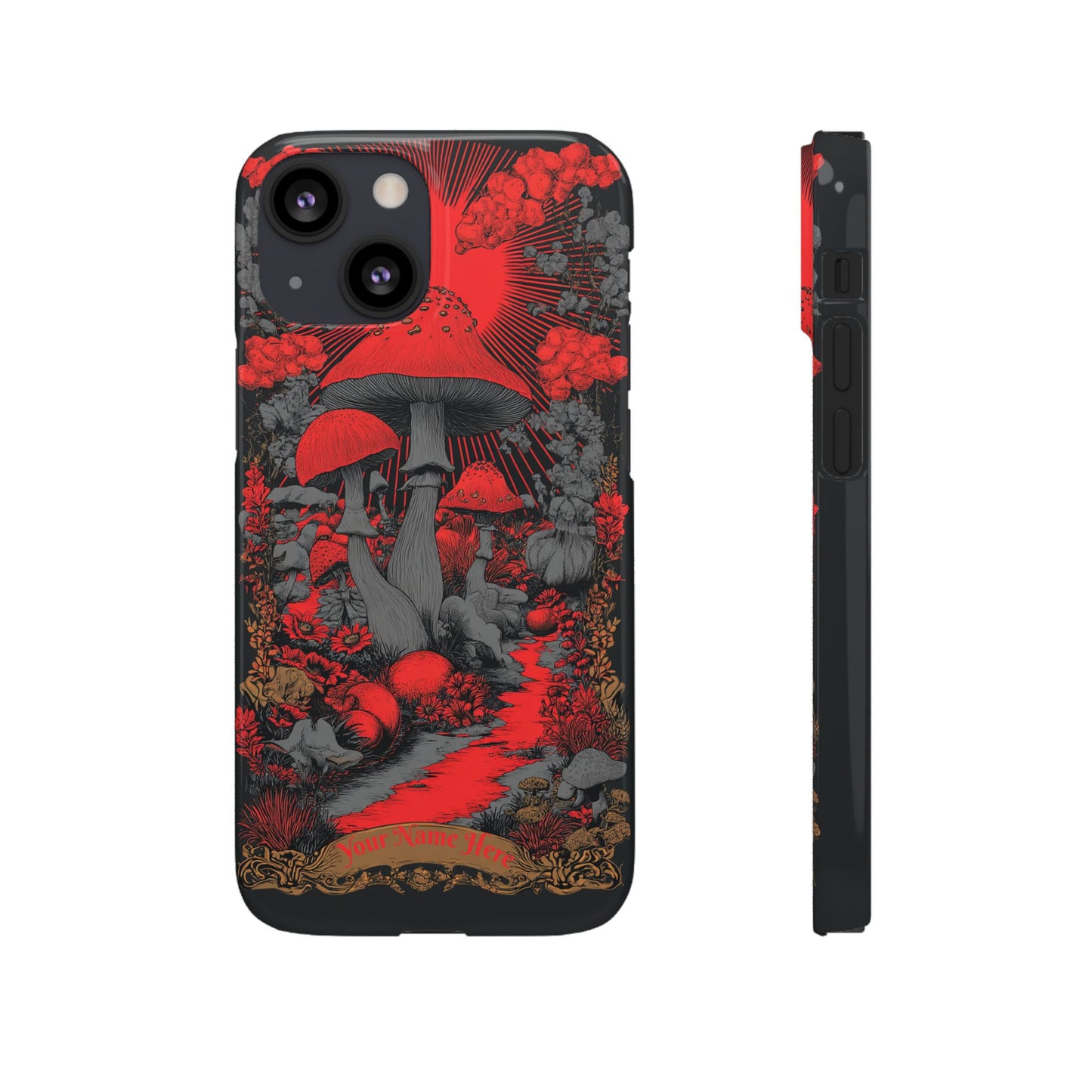 Fantasy Mushroom Snap Case Custom Phone Cover for iPhone and Samsung Mate and Glossy Avvialable