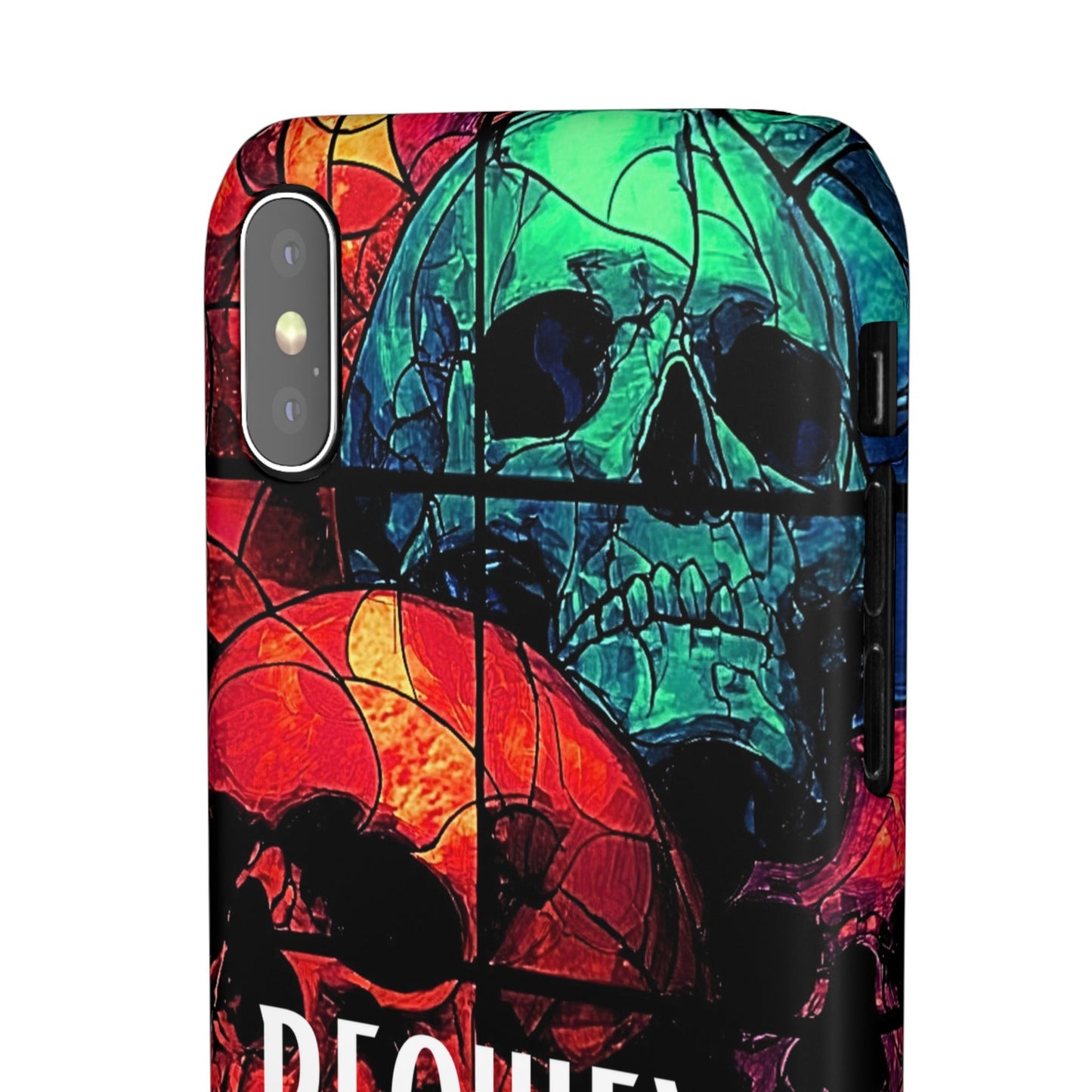 Halloween Custom Requiem Skull Snap Case Phone Cover for iPhone and Samsung