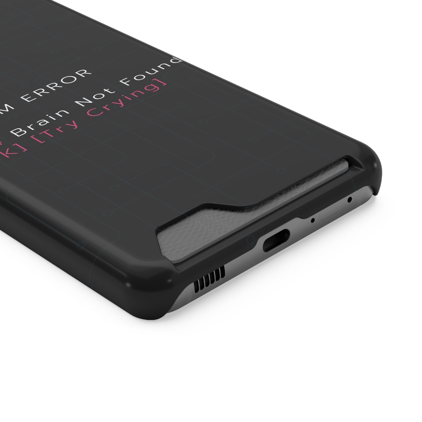 Techy Phone Case with Card Holder, Trendy Gadget Accessory, Cool Gift for Tech Lovers, Phone Protection, Modern Design for Everyday Use