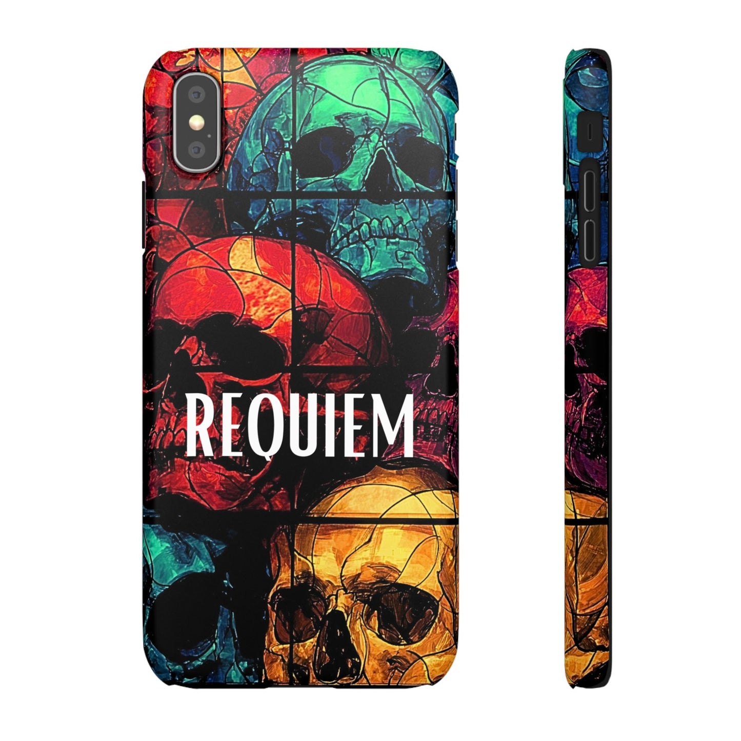 Halloween Custom Requiem Skull Snap Case Phone Cover for iPhone and Samsung