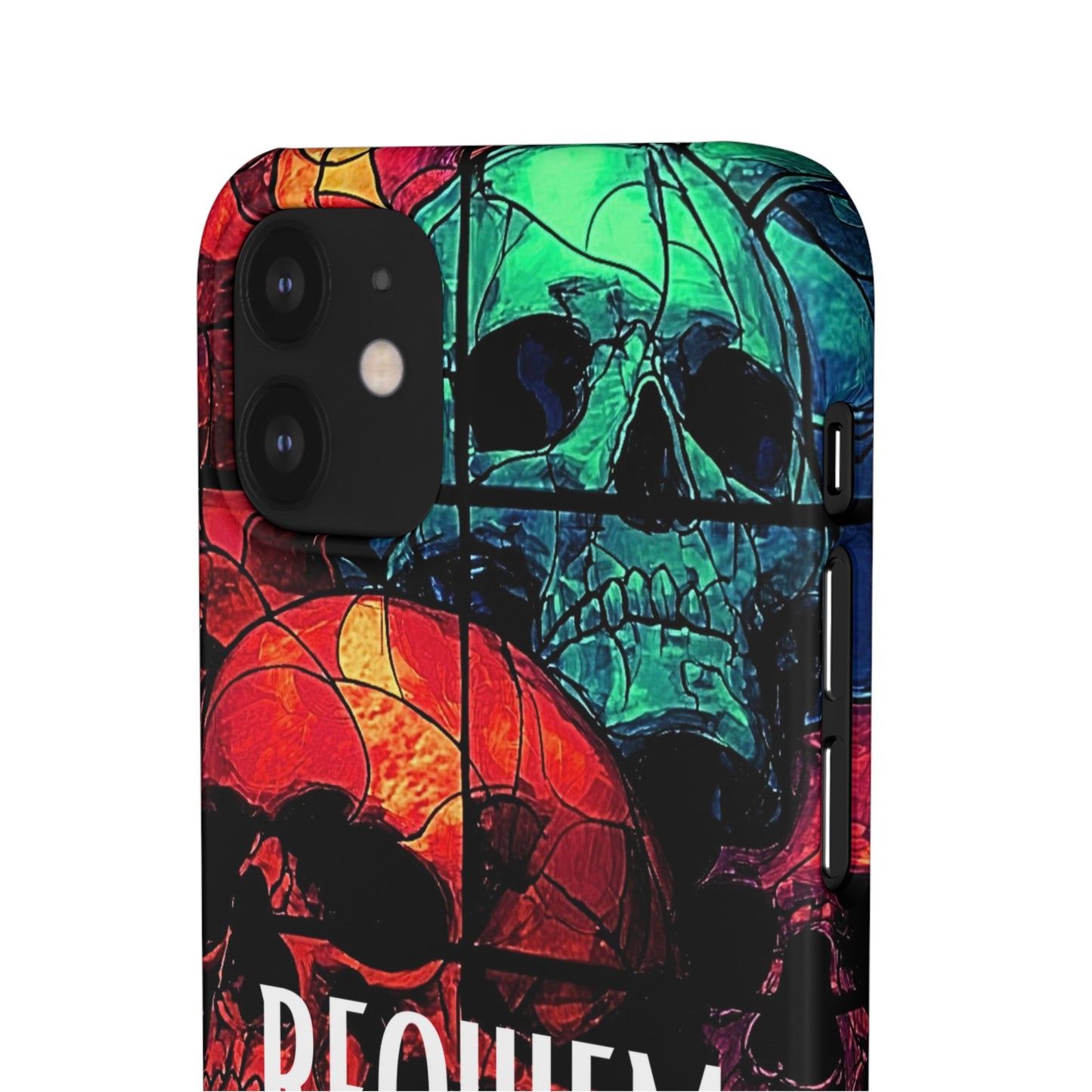 Halloween Custom Requiem Skull Snap Case Phone Cover for iPhone and Samsung