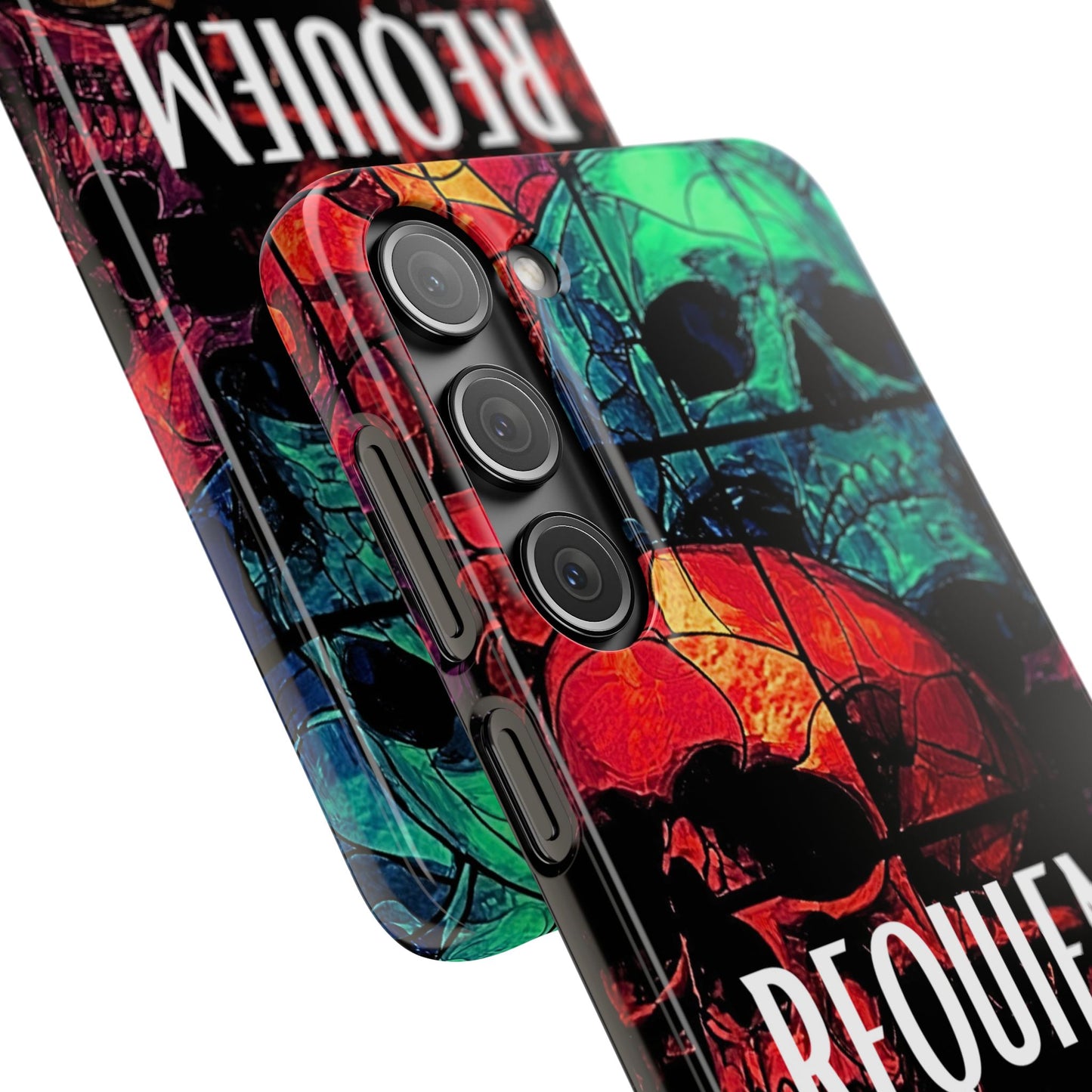 Halloween Custom Requiem Skull Snap Case Phone Cover for iPhone and Samsung