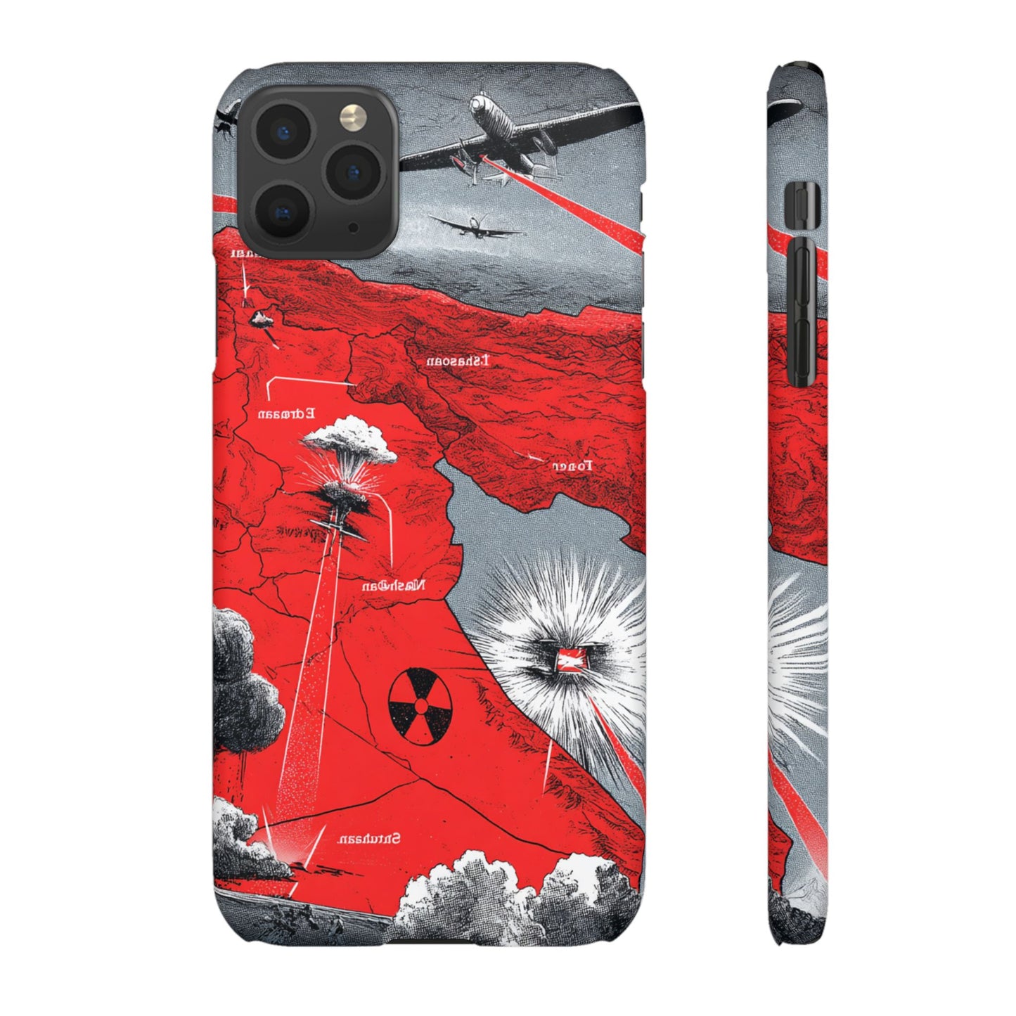 Bold Graphic Snap Case with Dramatic Design, Unique Phone Cover, Artistic Protection for iPhone, Trendy Gadget Gift, Edgy Tech Accessory