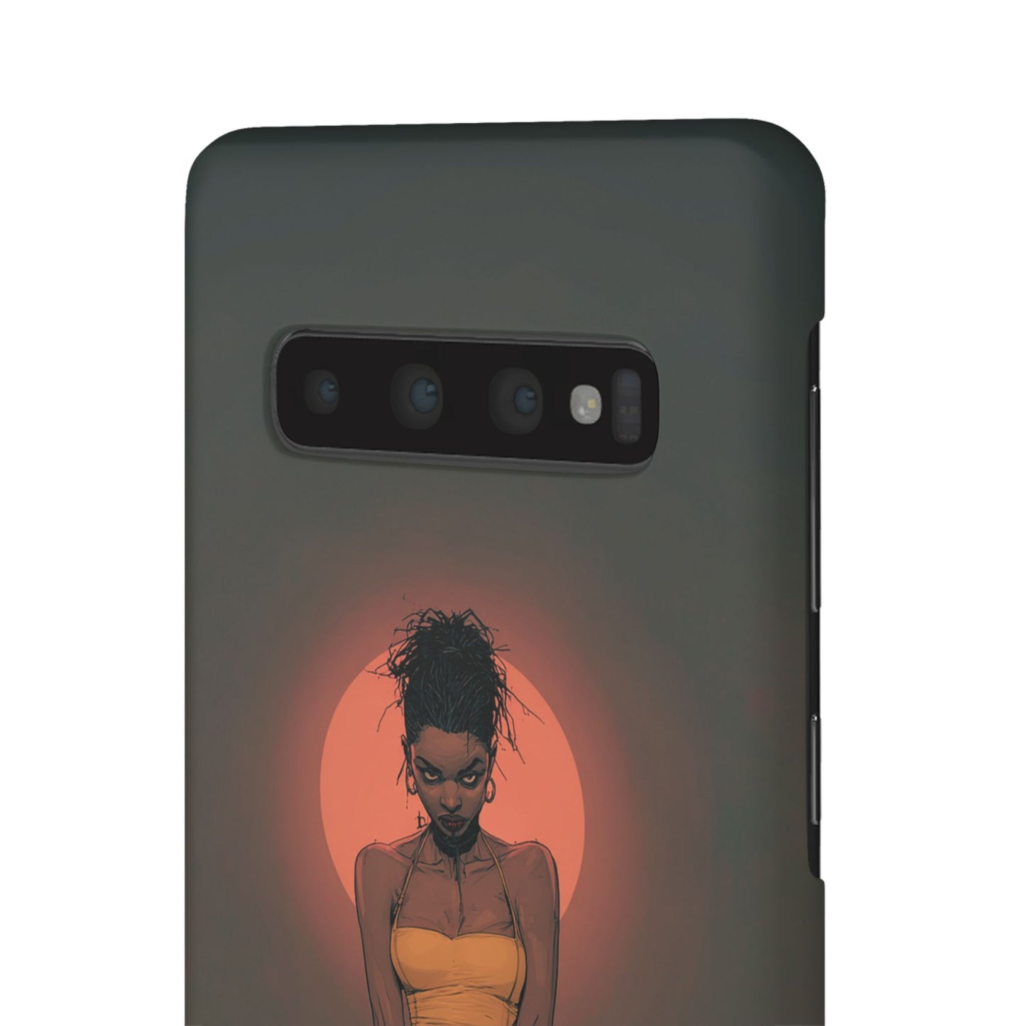 Creepy Vampire Girl Snap Case, Halloween Style iPhone Samsung Cover, Spooky Gothic Phone Accessories, Scary Horror Character Device