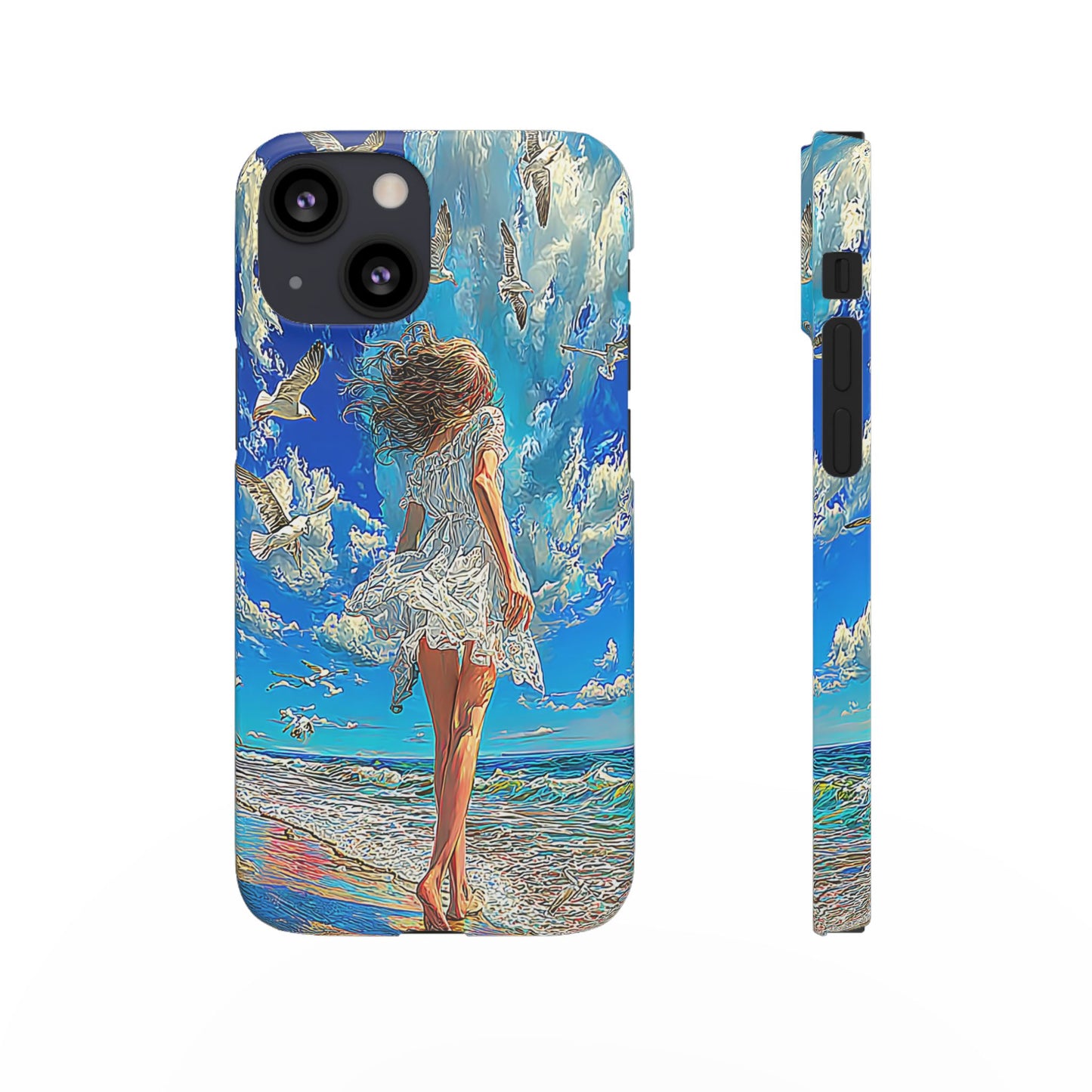Dreamy Seaside Snap Case, Ocean Waves Phone Cover, Summer Vibe Gift, Cute Aesthetic Accessory, Beach Lover Case
