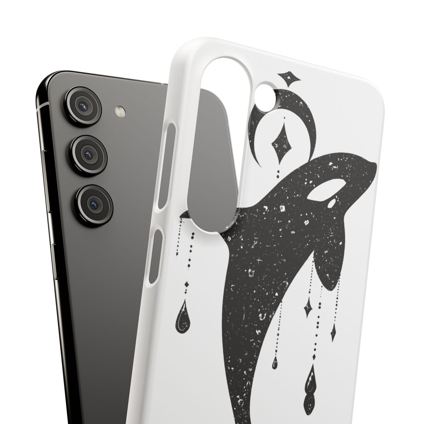 Celestial Orca Snap Case | Phone Cover, Whale Lover Gift, Cosmic Decor, Unique Art, Ocean Vibe