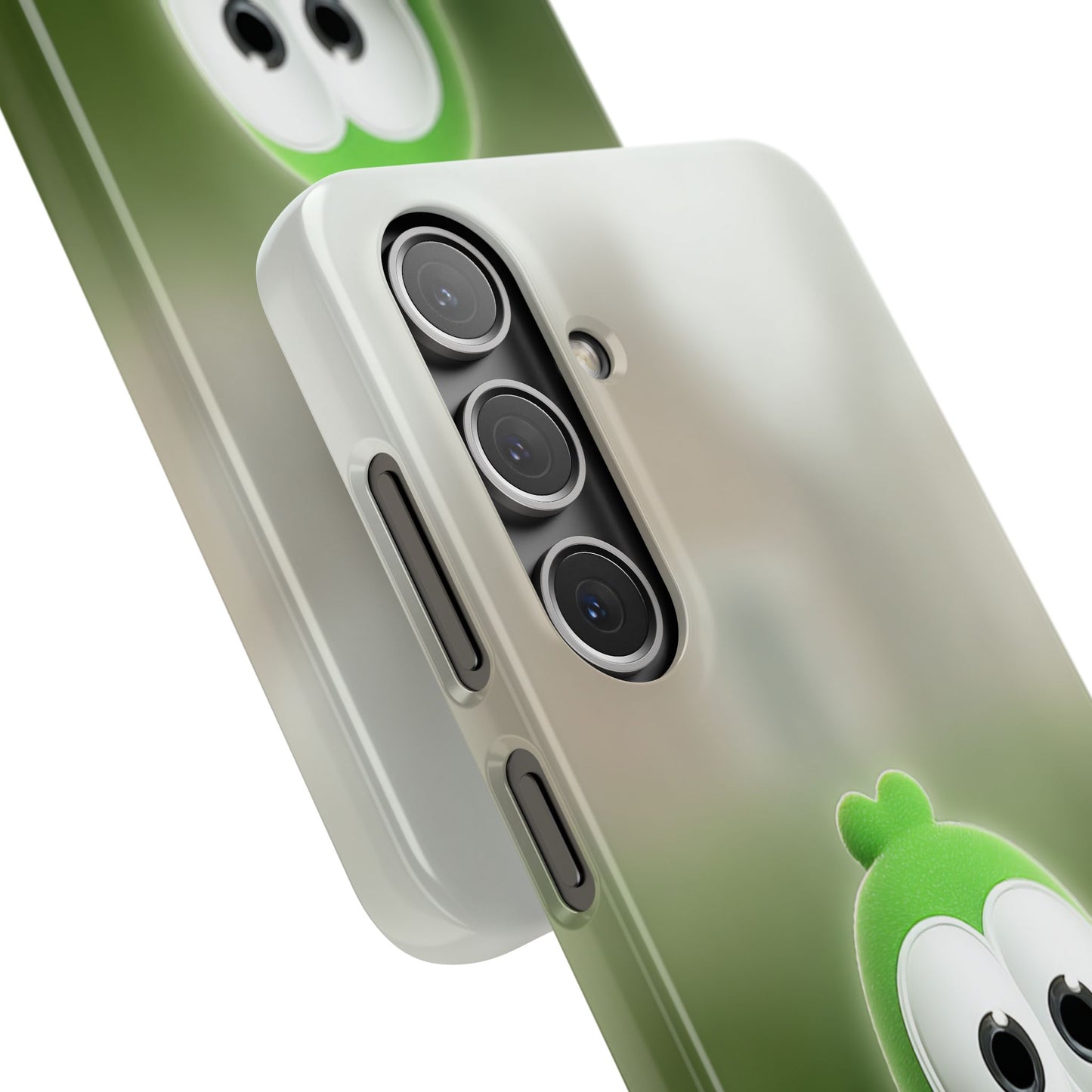 Cute Green Creature Phone Case, Snap Cases, Green Monster Phone Cover, Fun Phone Accessory, Playful Gift for Kids