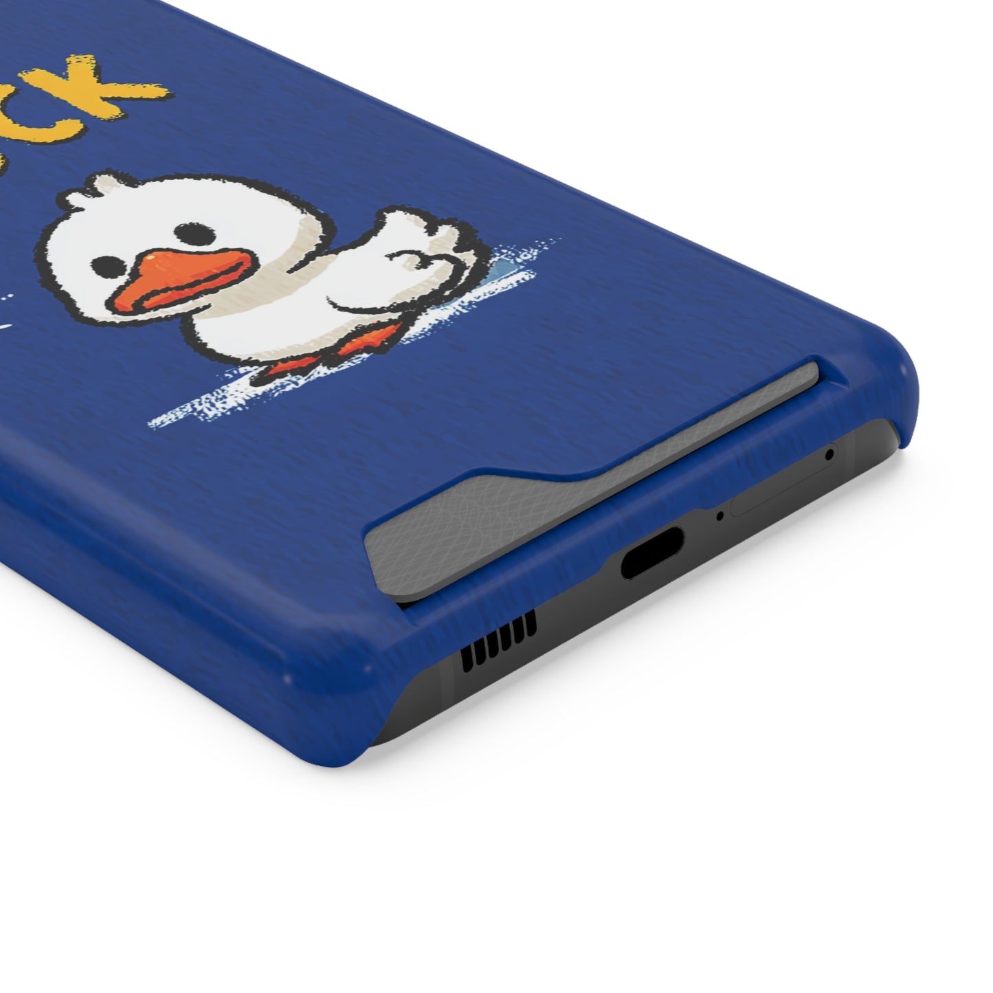 Cute Duck Phone Case with Card Holder | Stylish Cell Accessory for Animal Lovers, Gifts for Kids, Birthday, Everyday Use