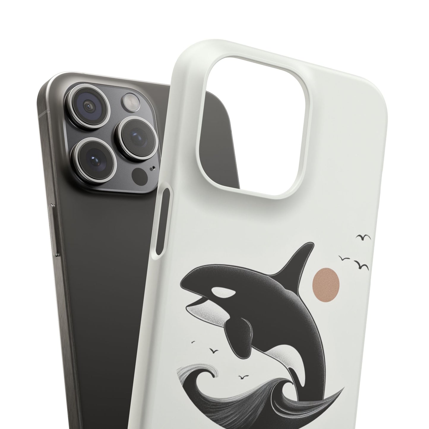 Whale Splash Phone Case | Ocean Lover Gift, Marine Art, Snap Cases, Cute Whale Design, Custom Phone Accessories