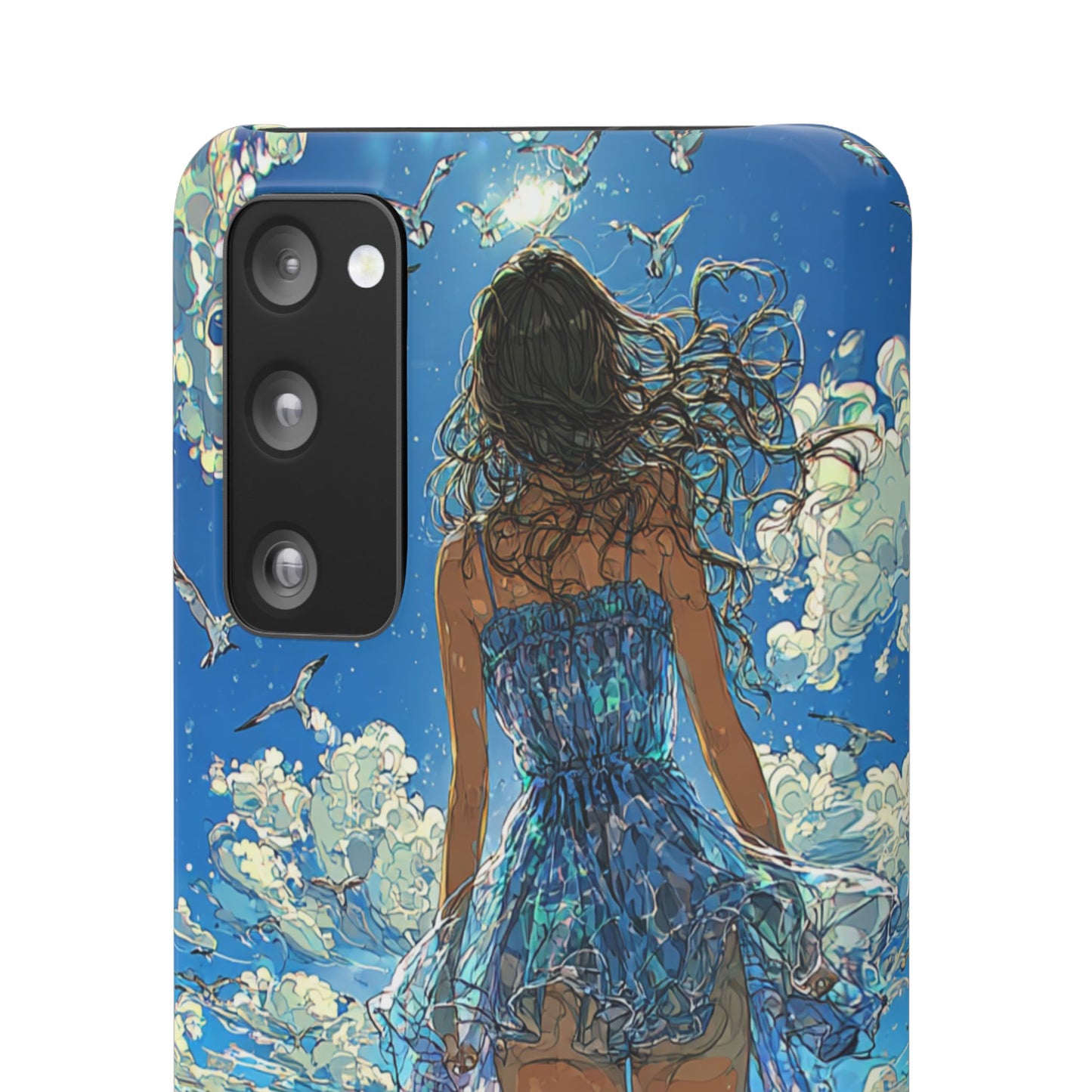 Summer Breeze Snap Case, Ocean Art Phone Cover, Beach Vibes Cell Case, Gift for Her, Custom Phone Accessory