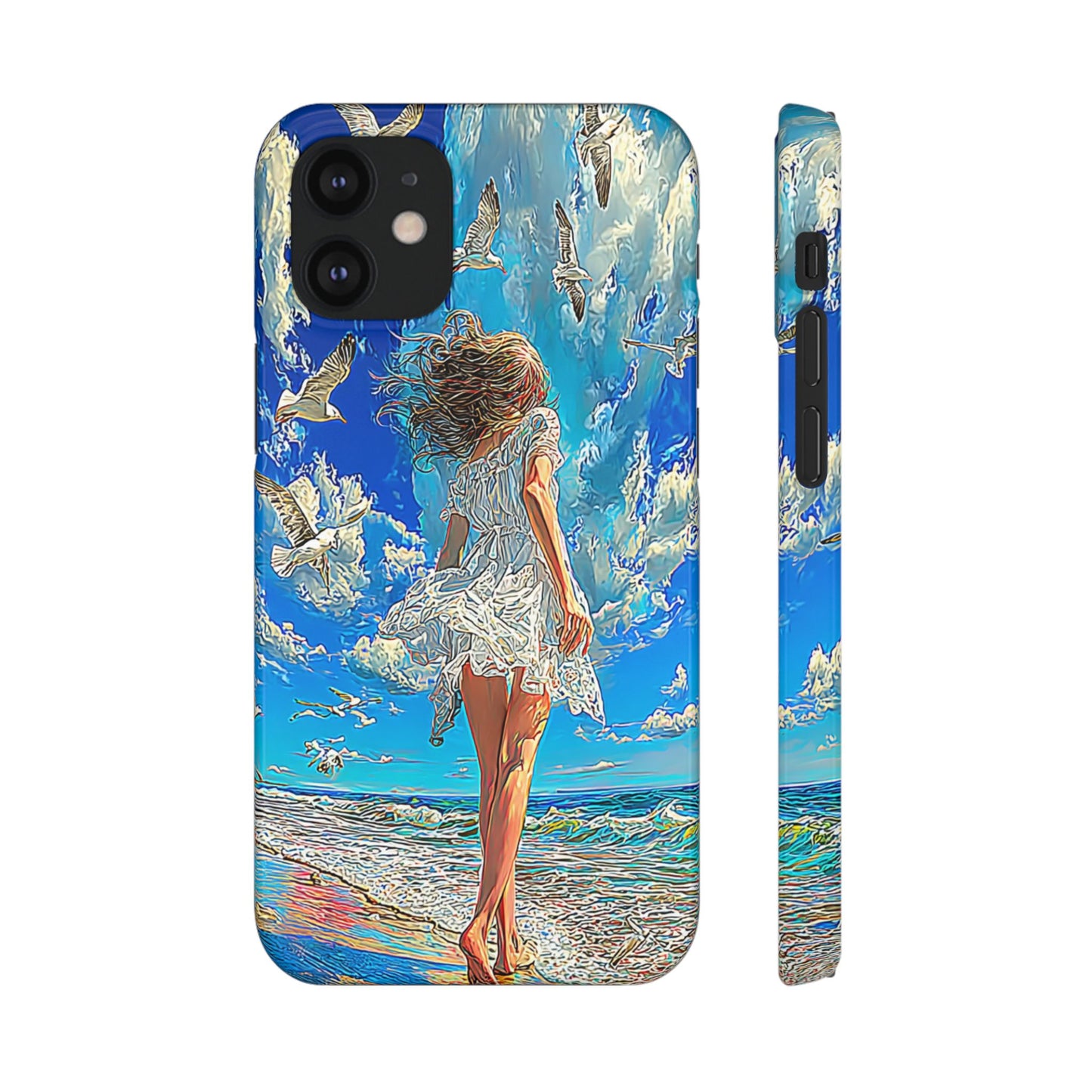 Dreamy Seaside Snap Case, Ocean Waves Phone Cover, Summer Vibe Gift, Cute Aesthetic Accessory, Beach Lover Case
