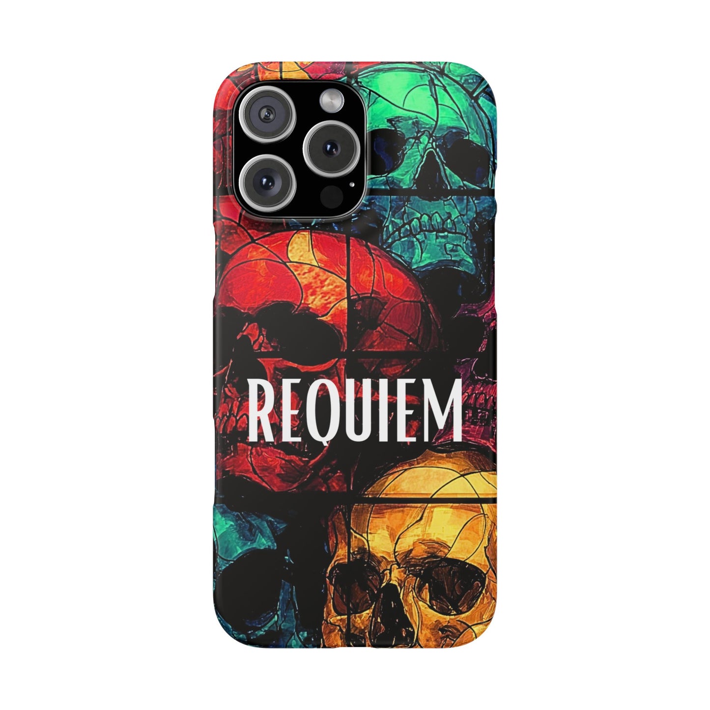 Halloween Custom Requiem Skull Snap Case Phone Cover for iPhone and Samsung