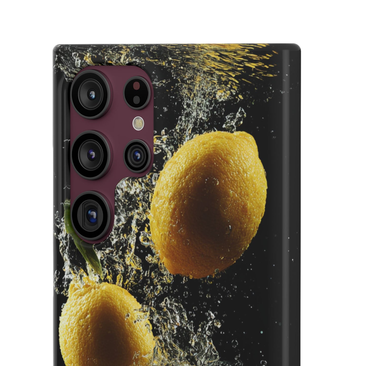 Lemon Splash Phone Case - Vibrant Snap Case, Fruit Lover Gift, Summer Vibes, Kitchen Decor, Unique Phone Accessories
