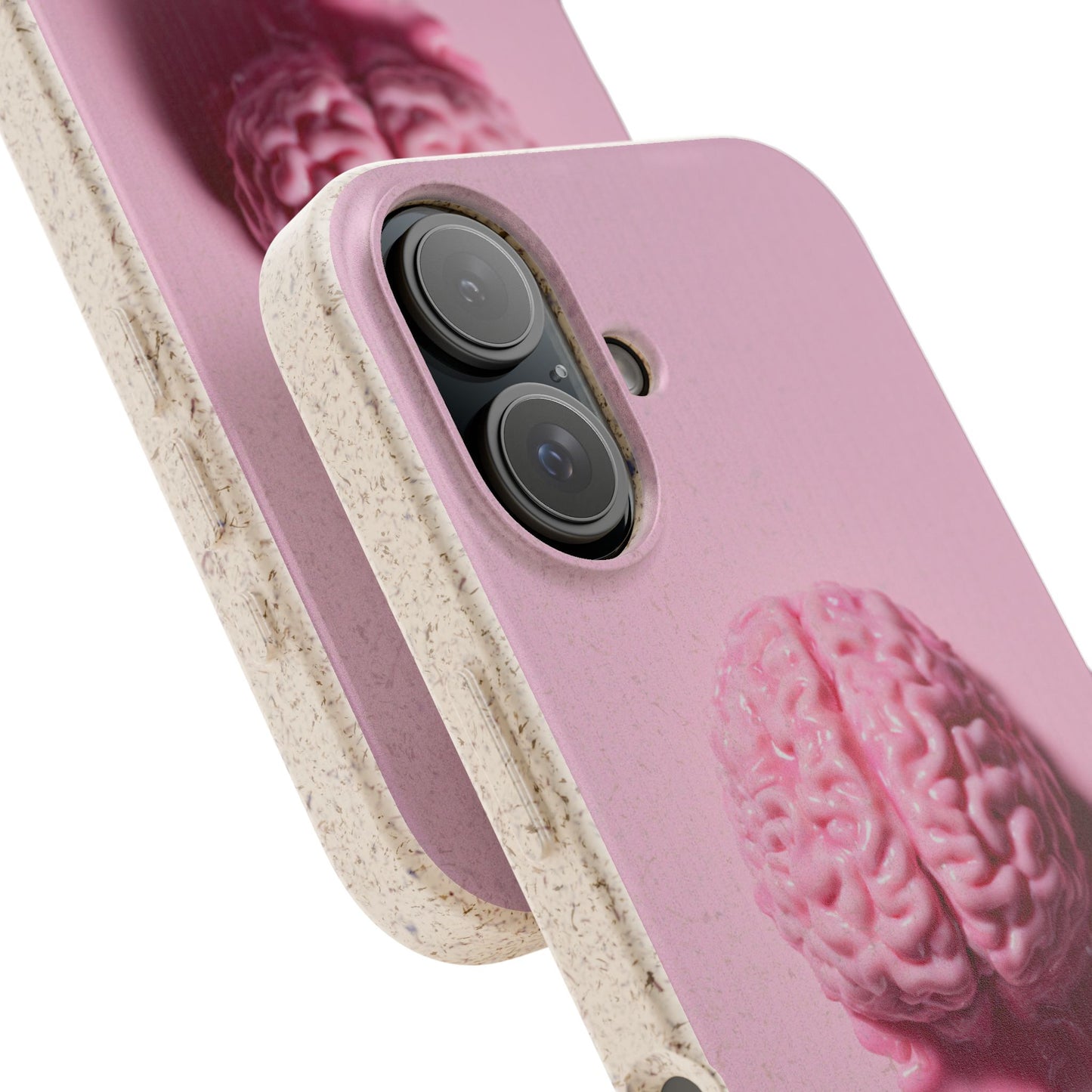 Eco-Friendly Brain Design Phone Case, Biodegradable Phone Cover, Unique Gift for Tech Lovers, Sustainable Accessory, Cute Phone Case