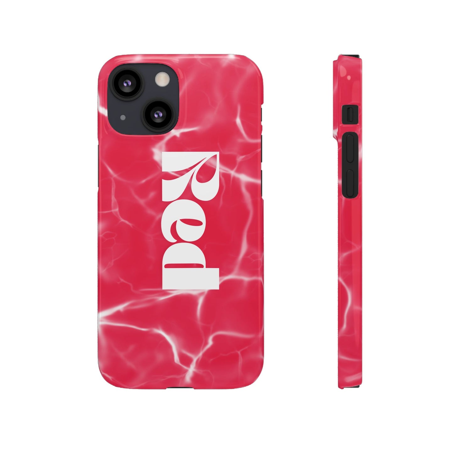 Vibrant Red Snap Case for iPhone, Trendy Phone Cover, Gift for Her, Summer Accessory, Stylish Tech Protection