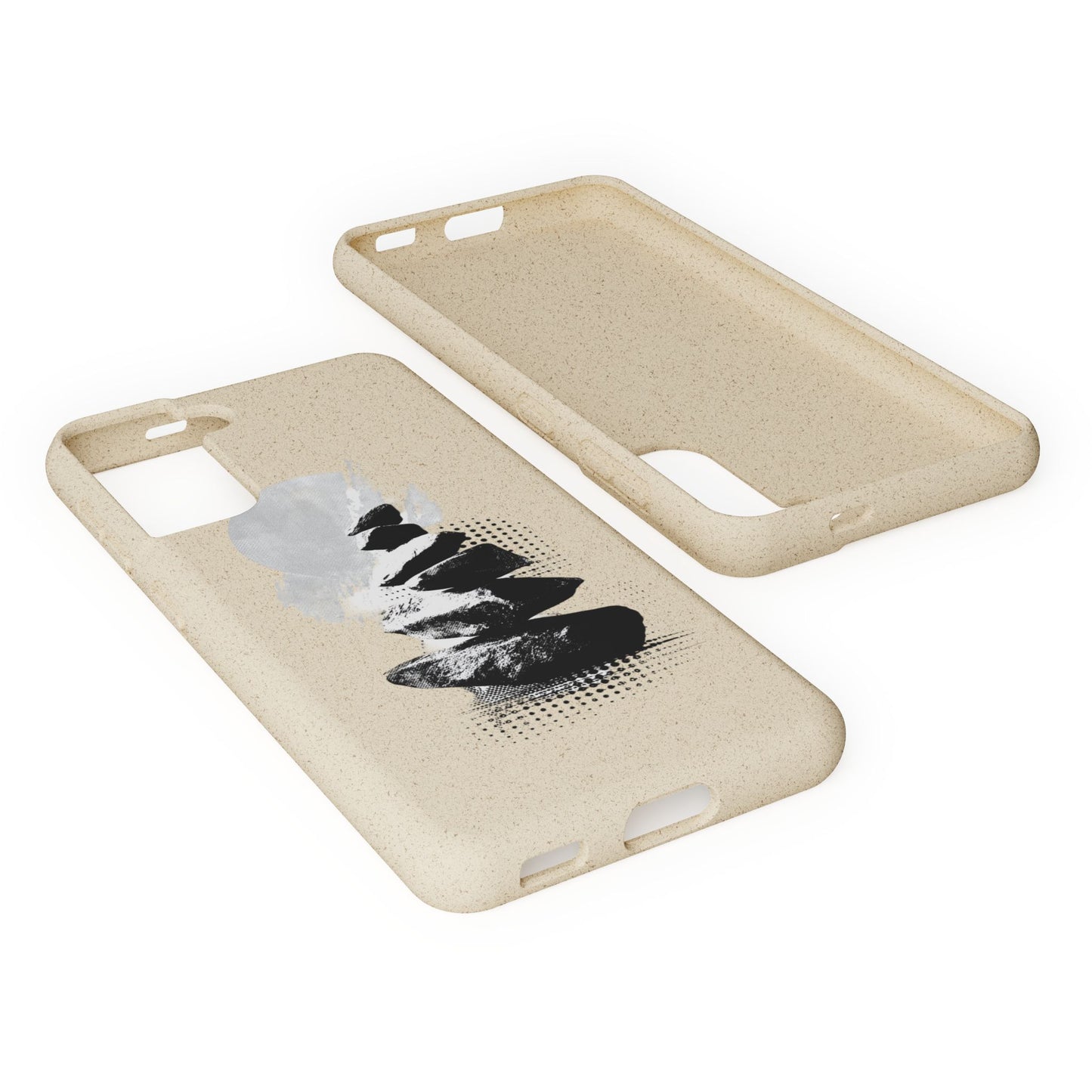 Biodegradable Plastic Free Phone Case Minimalistic Cairn Design Suitable For Iphones And Samsungs