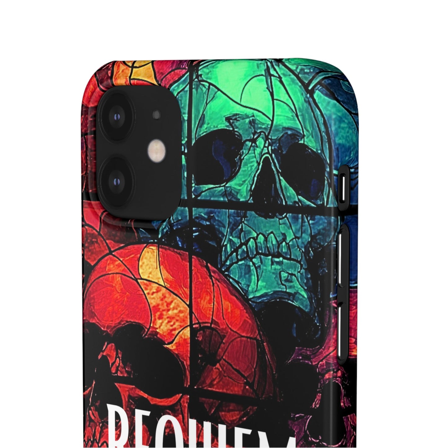 Halloween Custom Requiem Skull Snap Case Phone Cover for iPhone and Samsung