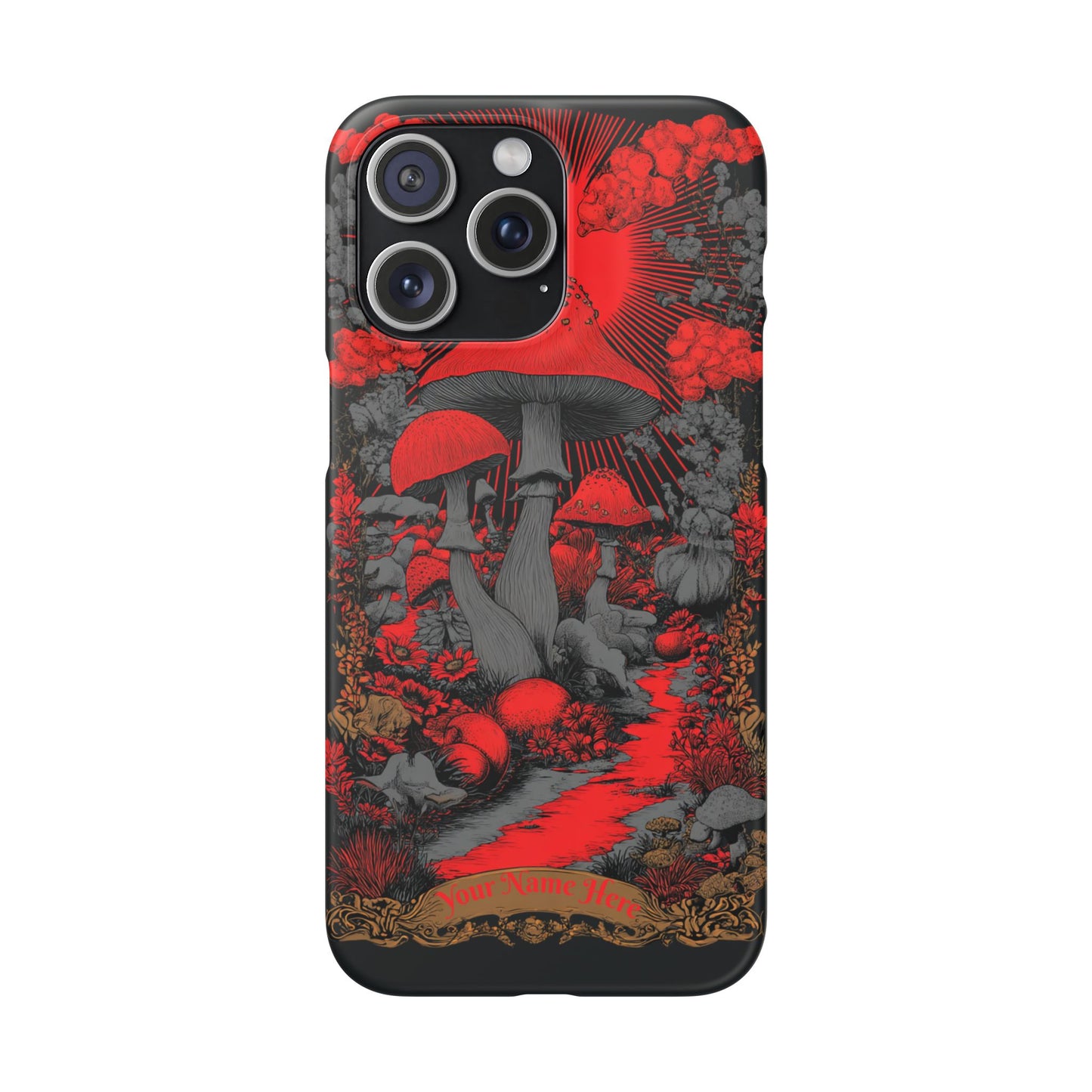 Fantasy Mushroom Snap Case Custom Phone Cover for iPhone and Samsung Mate and Glossy Avvialable