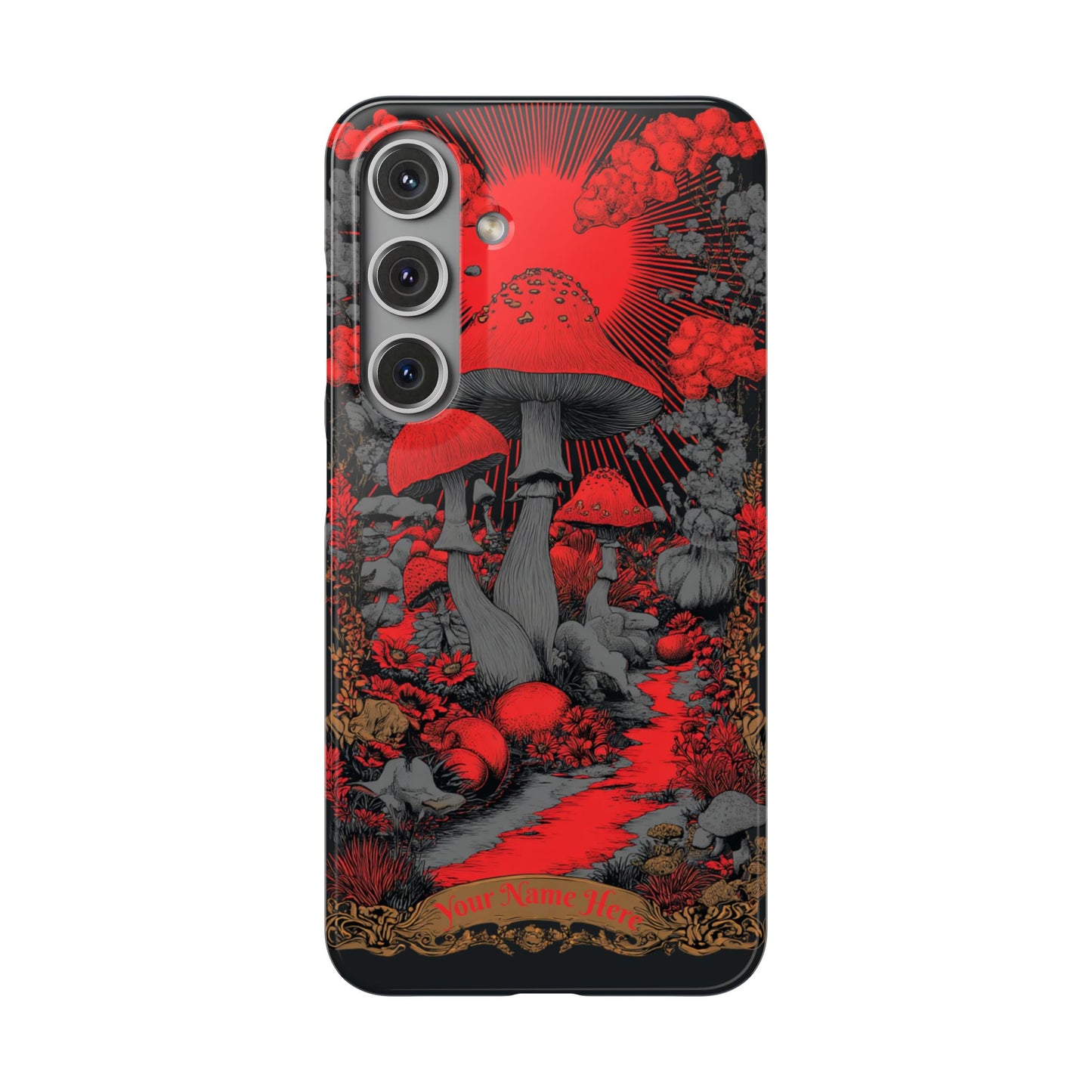 Fantasy Mushroom Snap Case Custom Phone Cover for iPhone and Samsung Mate and Glossy Avvialable