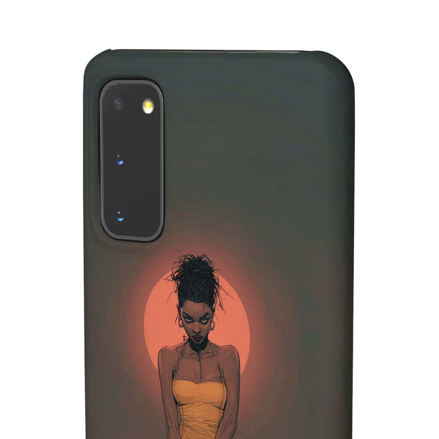 Creepy Vampire Girl Snap Case, Halloween Style iPhone Samsung Cover, Spooky Gothic Phone Accessories, Scary Horror Character Device