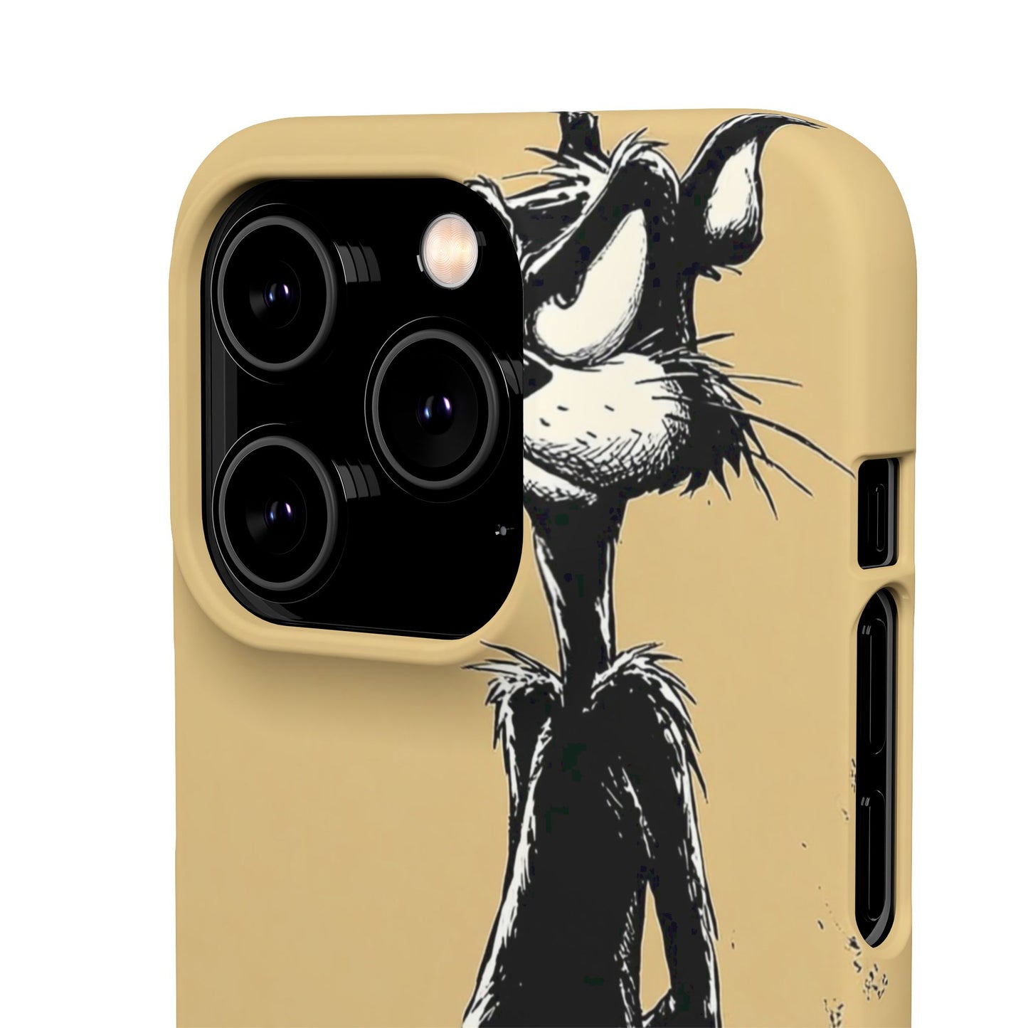 Whimsical Cartoon Snap Case, Fun Phone Cover, Unique Gift for Cat Lovers, Vibrant Art Case, Ideal for Birthdays