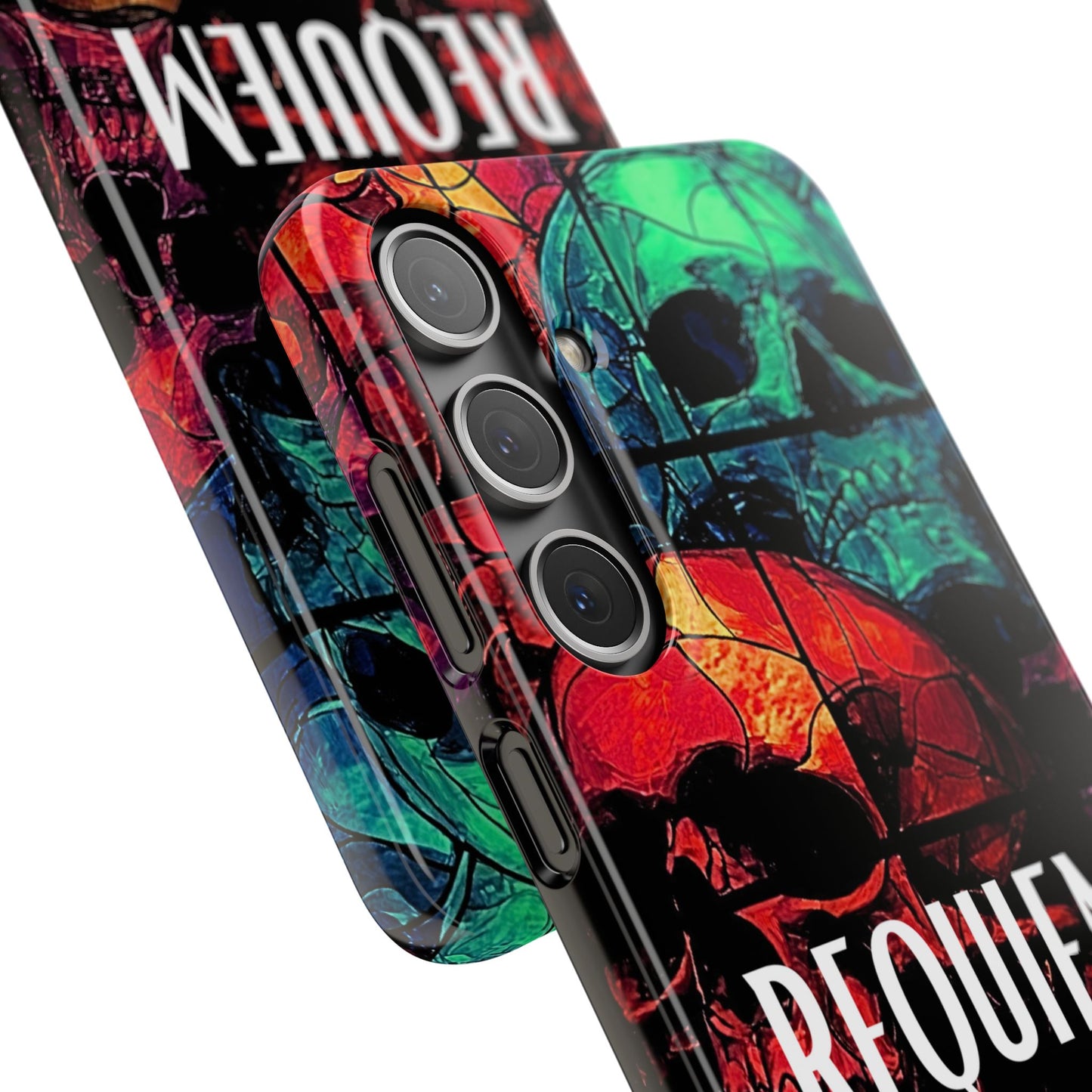 Halloween Custom Requiem Skull Snap Case Phone Cover for iPhone and Samsung