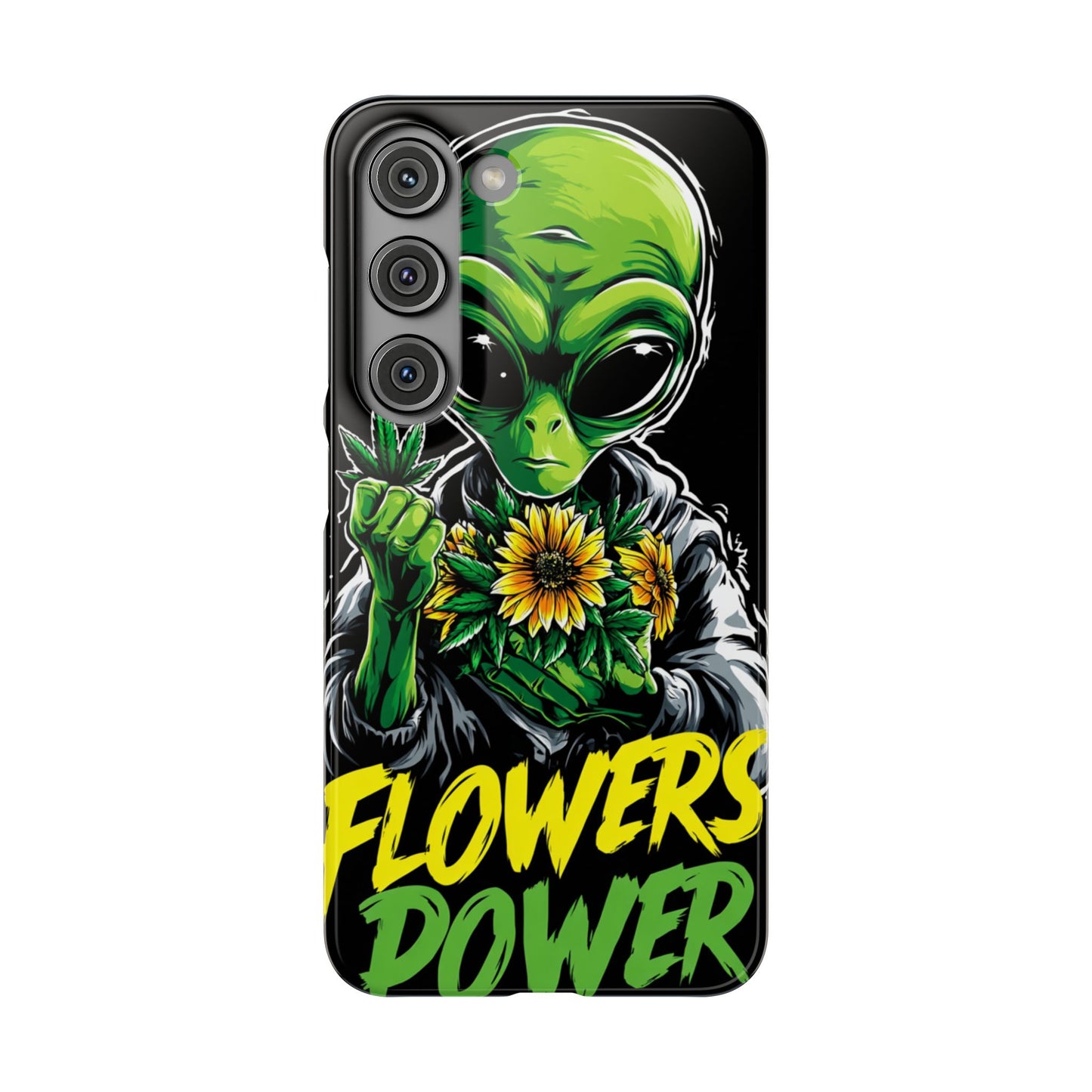 Alien Floral Snap Cases, Fun Phone Case, Gifts for Sci-Fi Lovers, Cute Alien Decor, Unique Tech Accessories