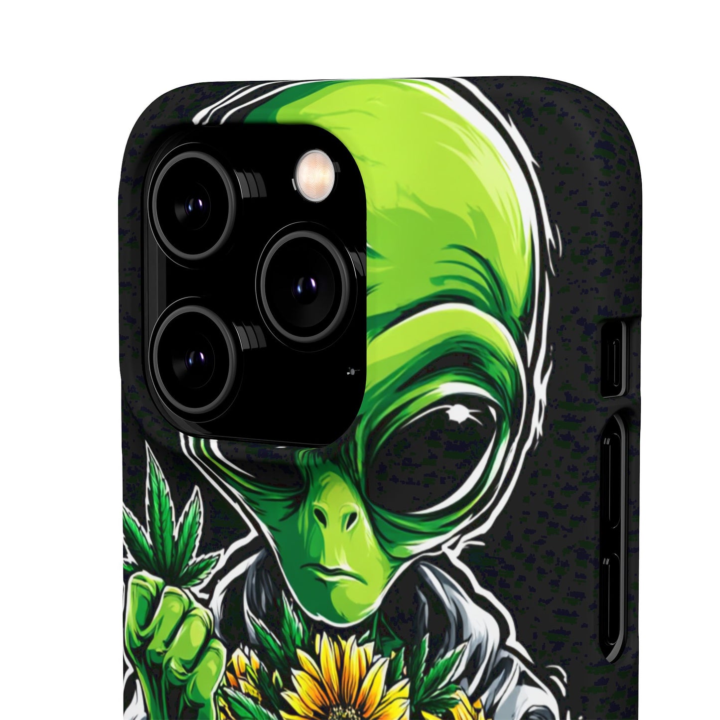 Alien Floral Snap Cases, Fun Phone Case, Gifts for Sci-Fi Lovers, Cute Alien Decor, Unique Tech Accessories