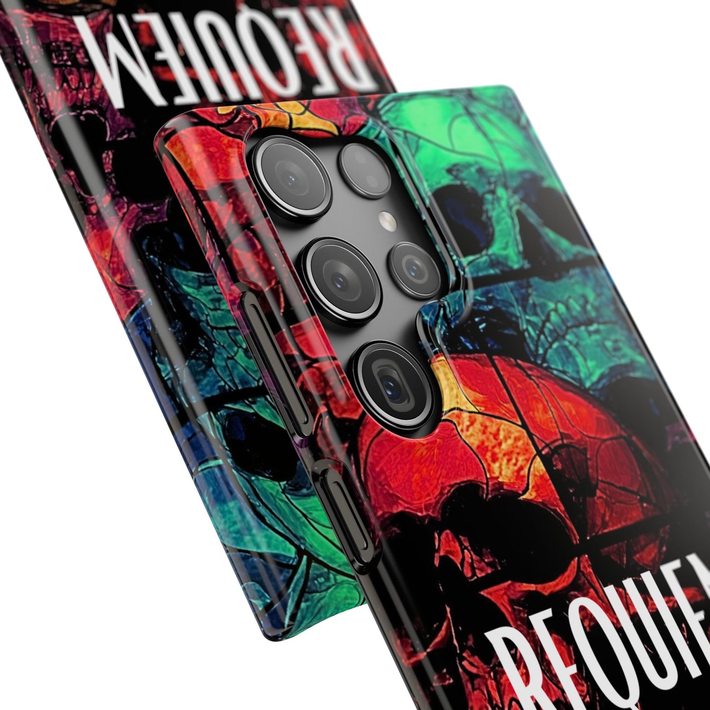 Halloween Custom Requiem Skull Snap Case Phone Cover for iPhone and Samsung