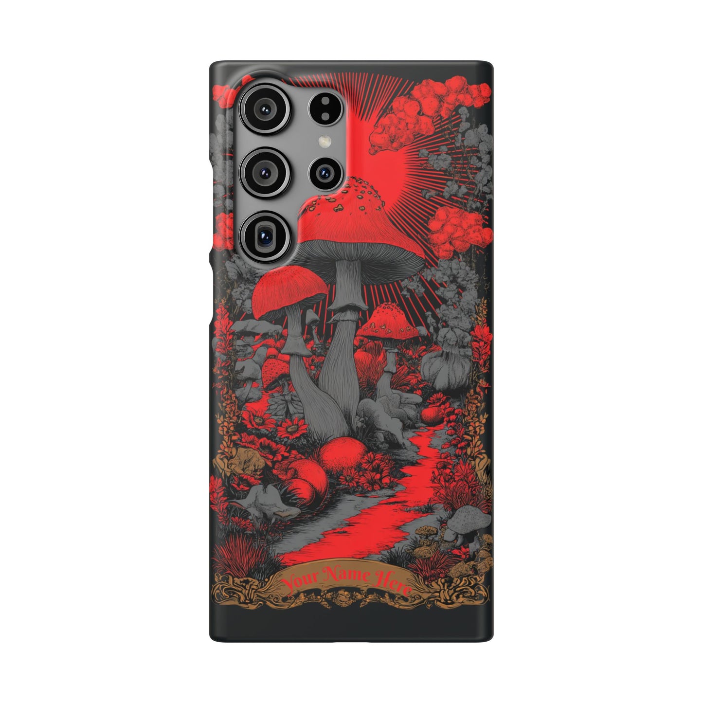 Fantasy Mushroom Snap Case Custom Phone Cover for iPhone and Samsung Mate and Glossy Avvialable