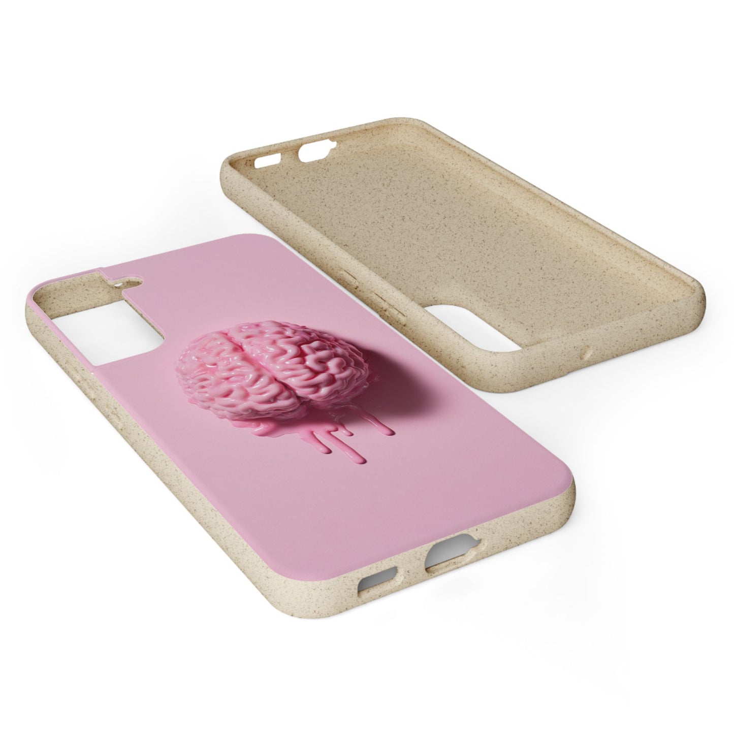 Eco-Friendly Brain Design Phone Case, Biodegradable Phone Cover, Unique Gift for Tech Lovers, Sustainable Accessory, Cute Phone Case