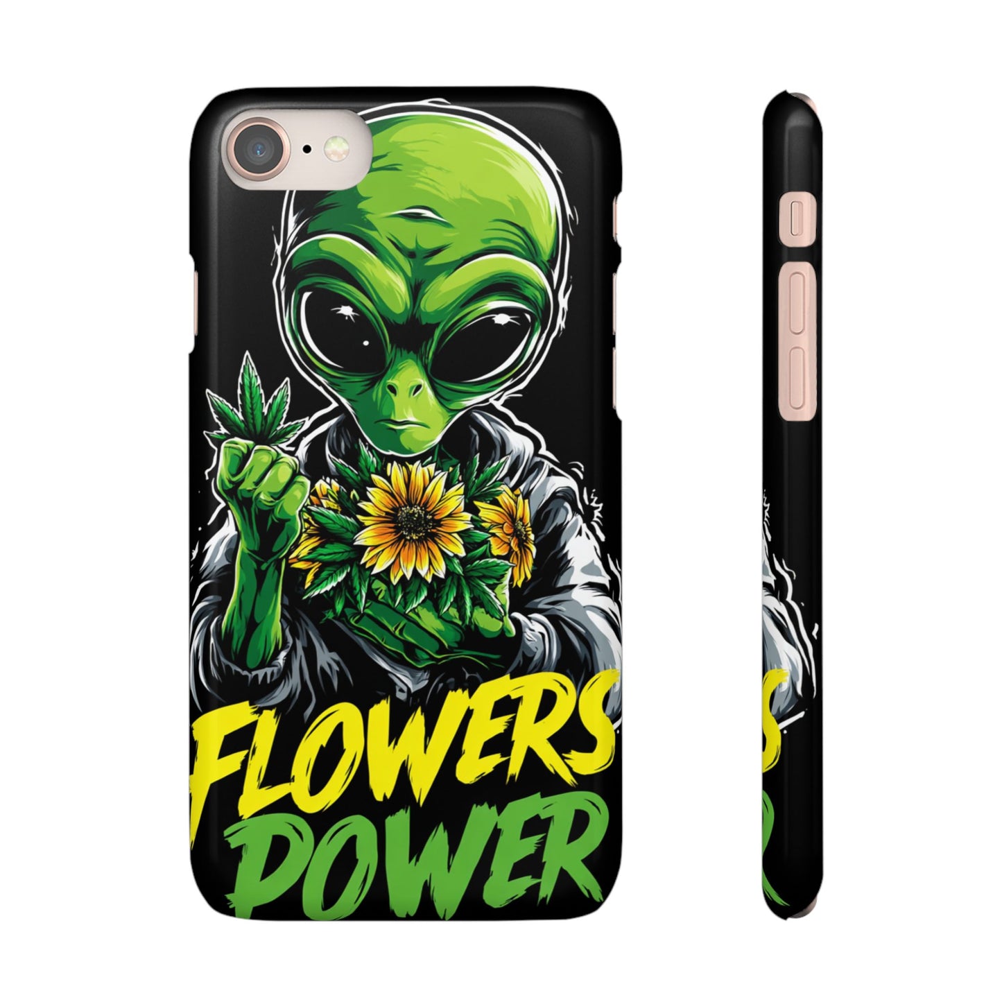 Alien Floral Snap Cases, Fun Phone Case, Gifts for Sci-Fi Lovers, Cute Alien Decor, Unique Tech Accessories