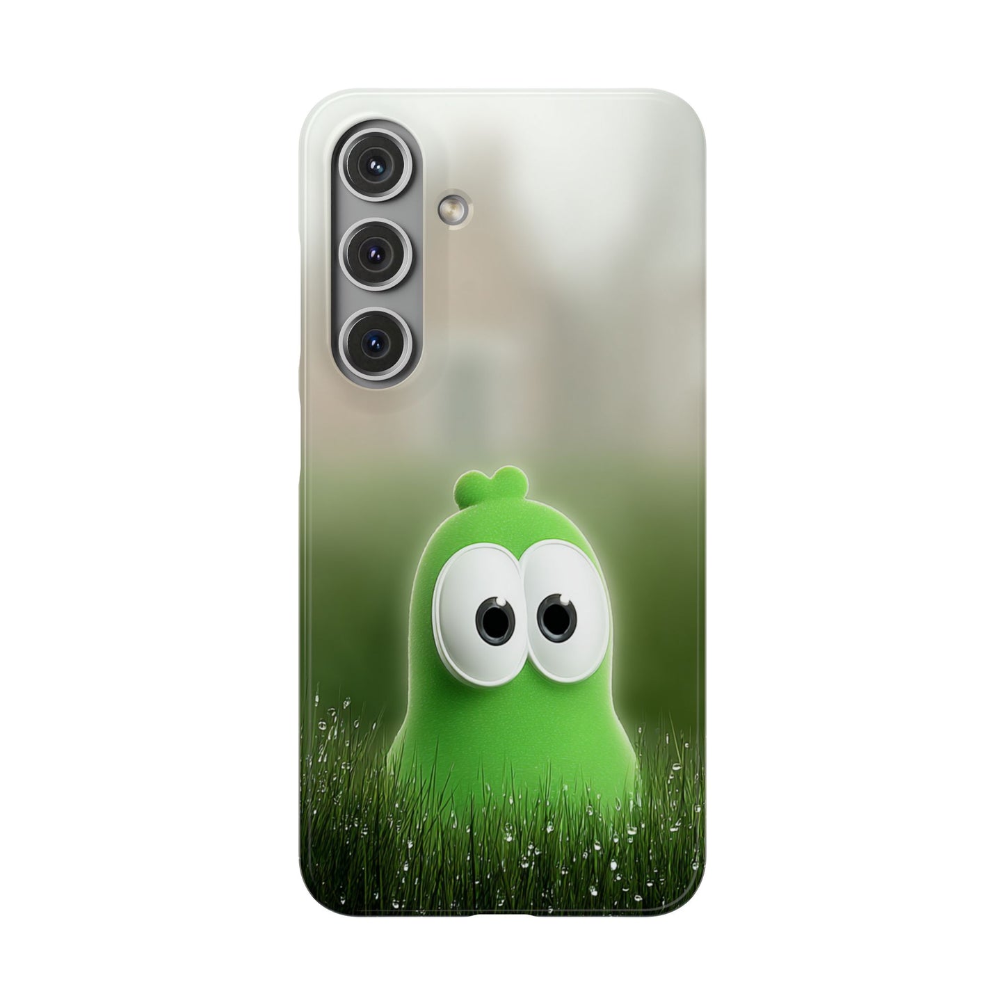 Cute Green Creature Phone Case, Snap Cases, Green Monster Phone Cover, Fun Phone Accessory, Playful Gift for Kids