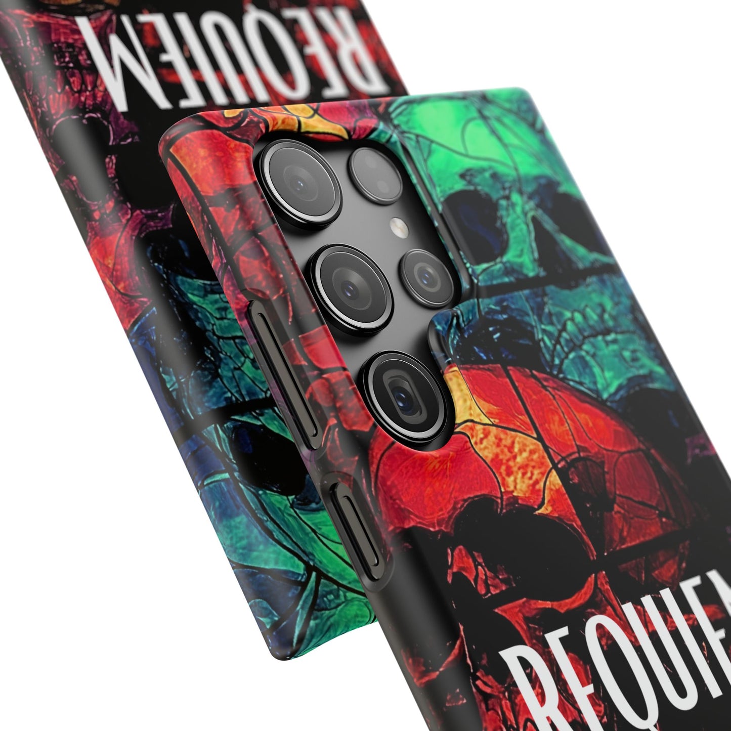 Halloween Custom Requiem Skull Snap Case Phone Cover for iPhone and Samsung